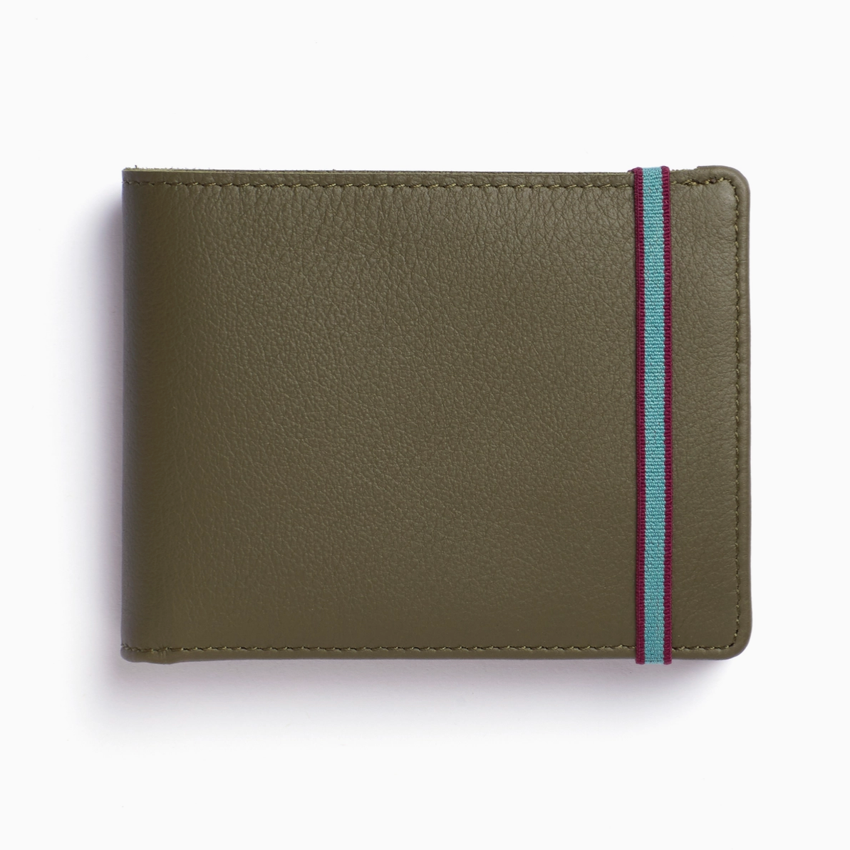 Khaki Minimalist Wallet With Coin Pocket