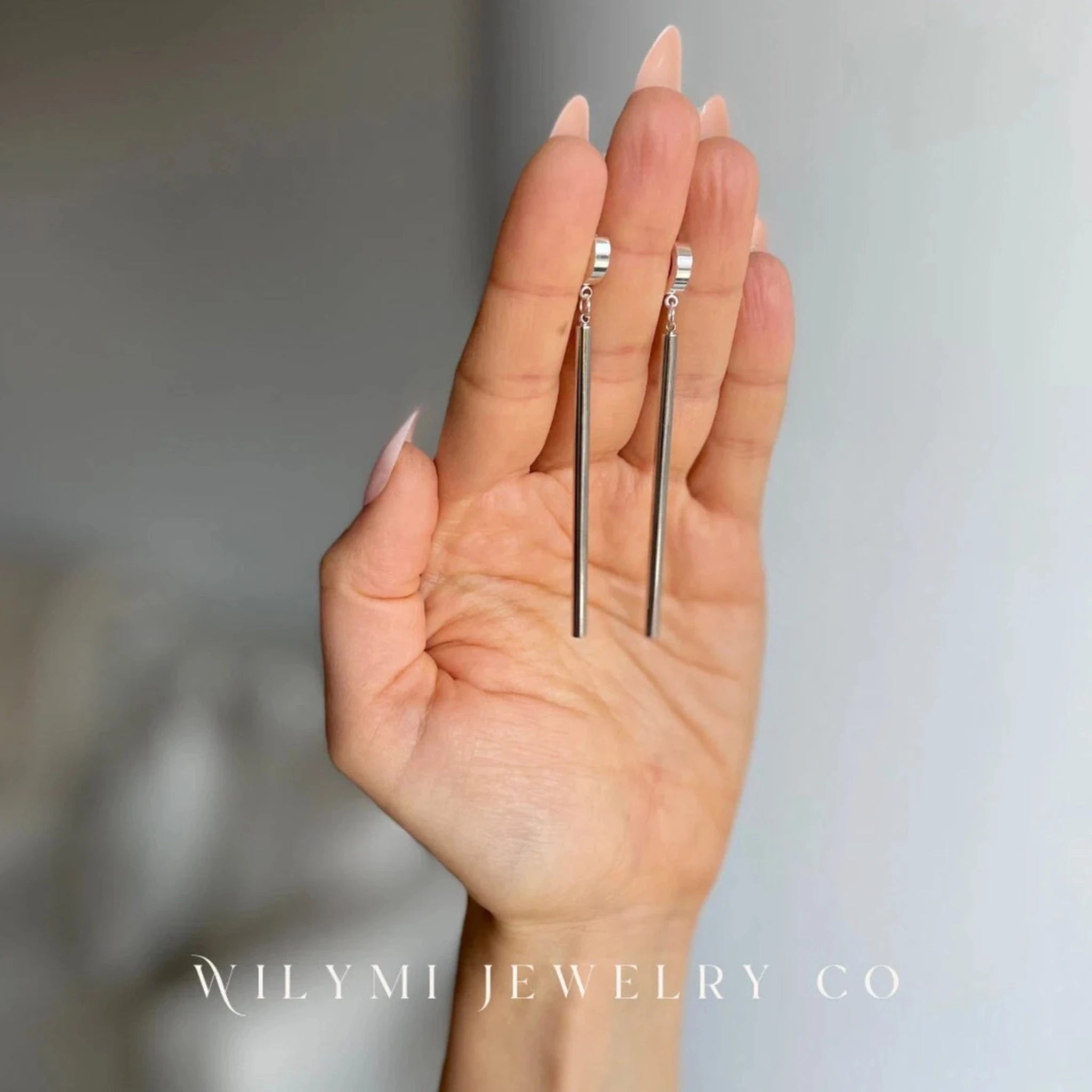 WILYMI Simple Silver Earrings