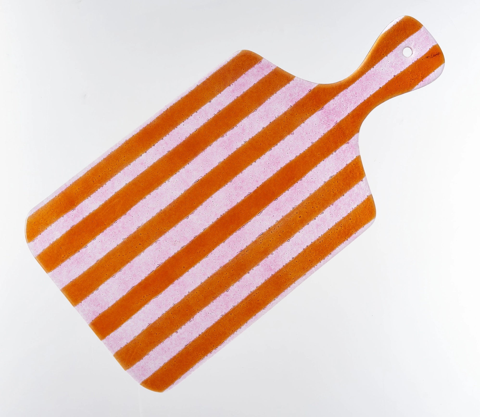 Artisano Platter Hand Large | Magenta & Pink Stripes