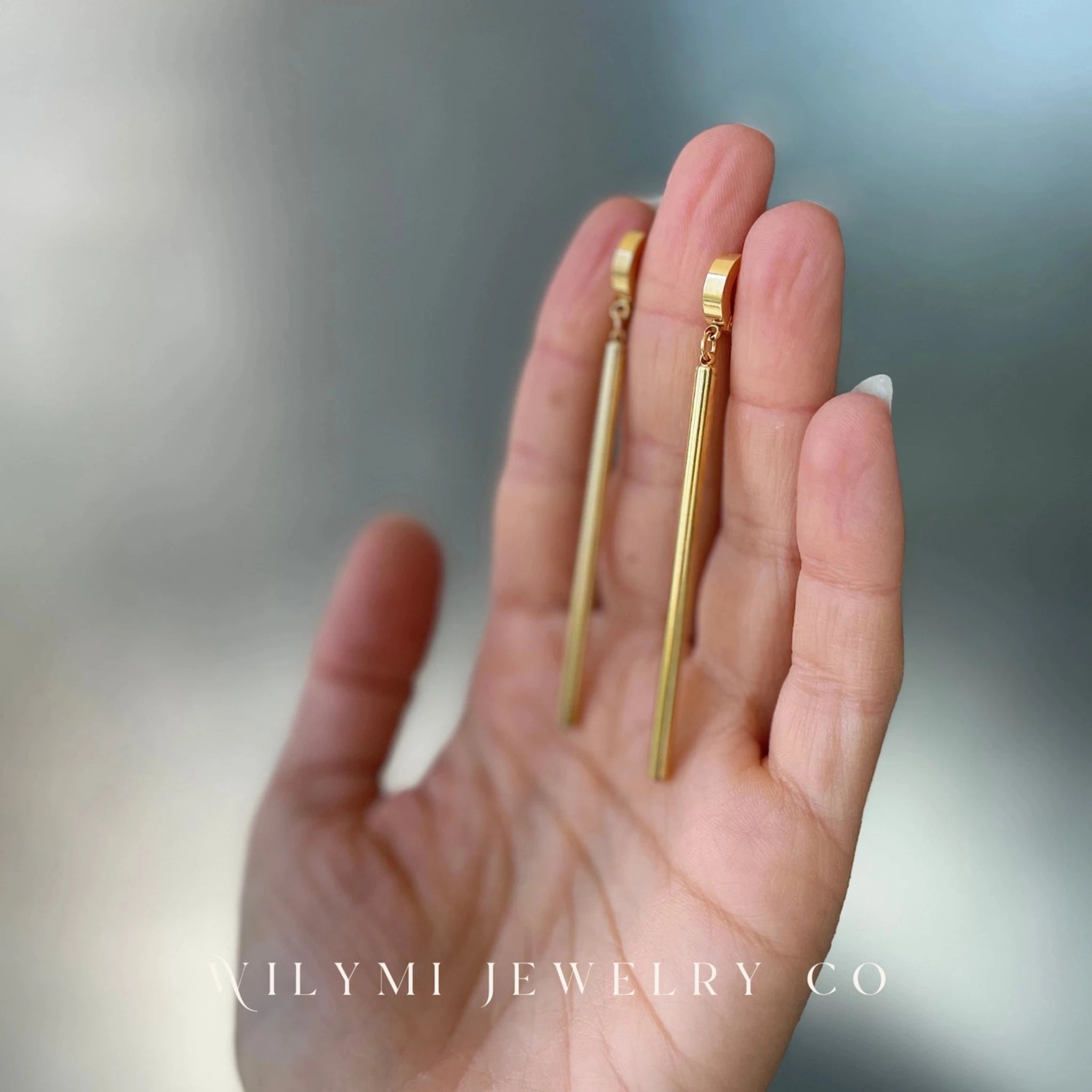 WILYMI Simple Gold Earrings
