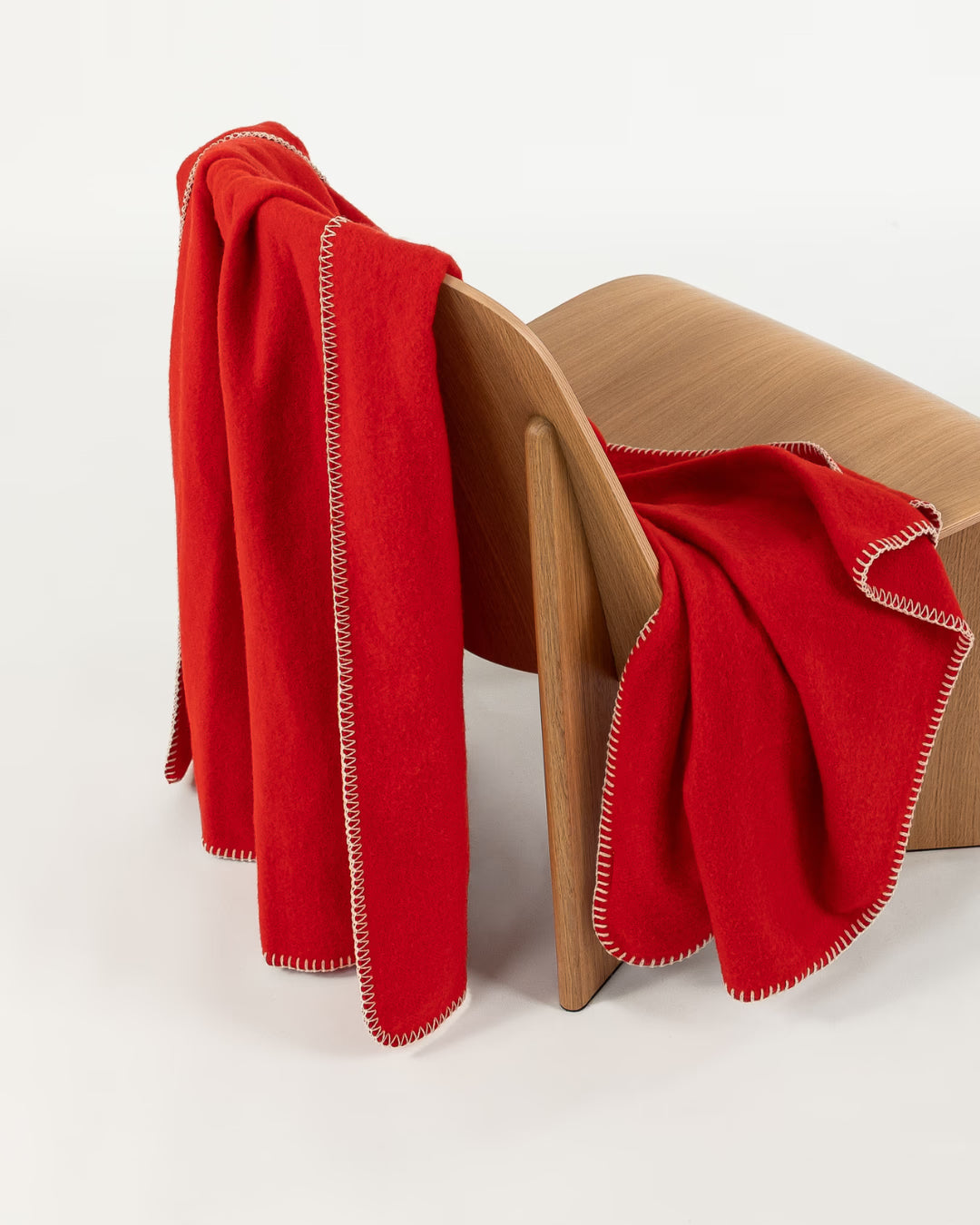 Merino Wool Blanket in Poppy