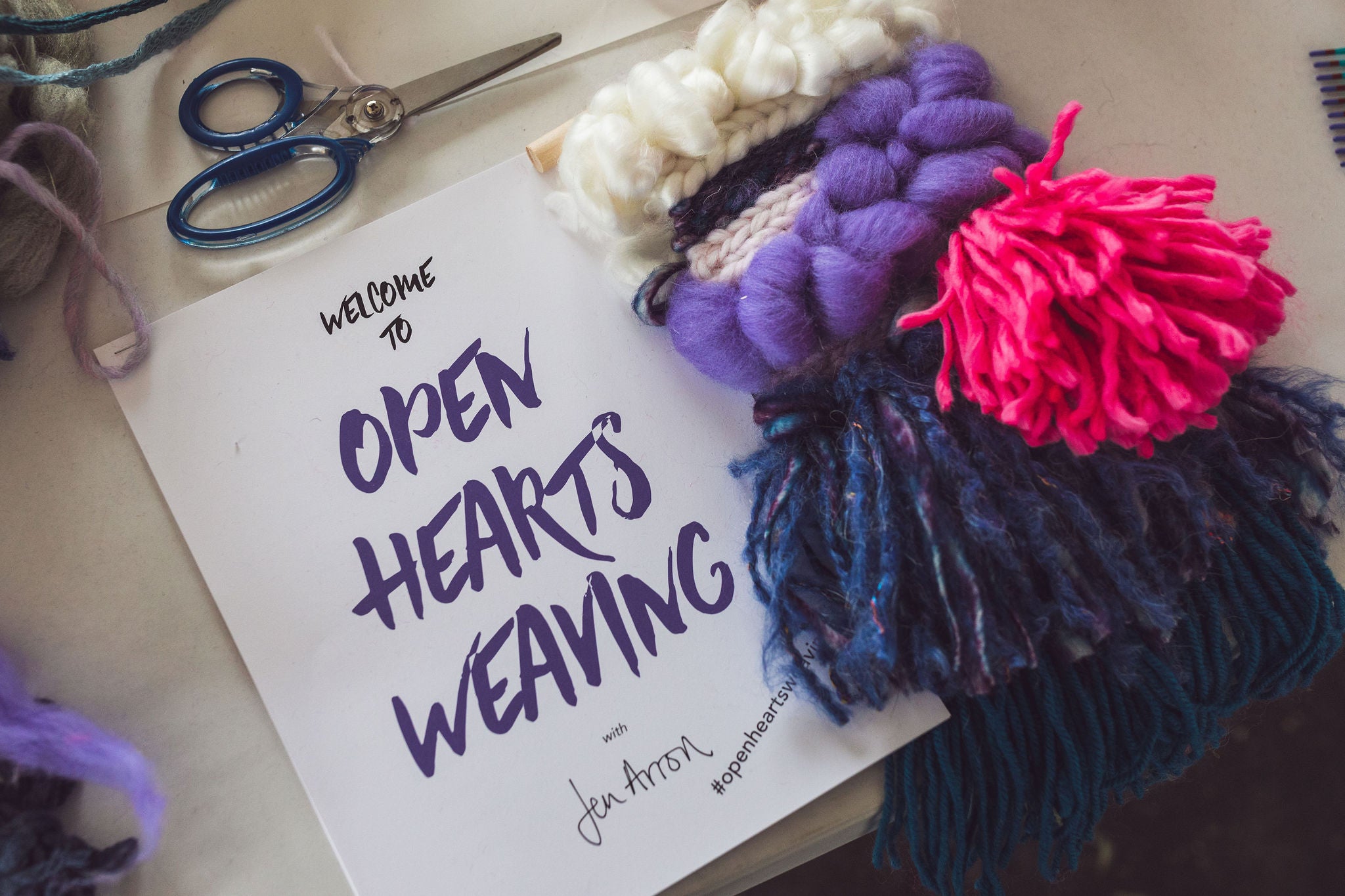 Open Hearts Weaving Workshop with @jenarron.studio
