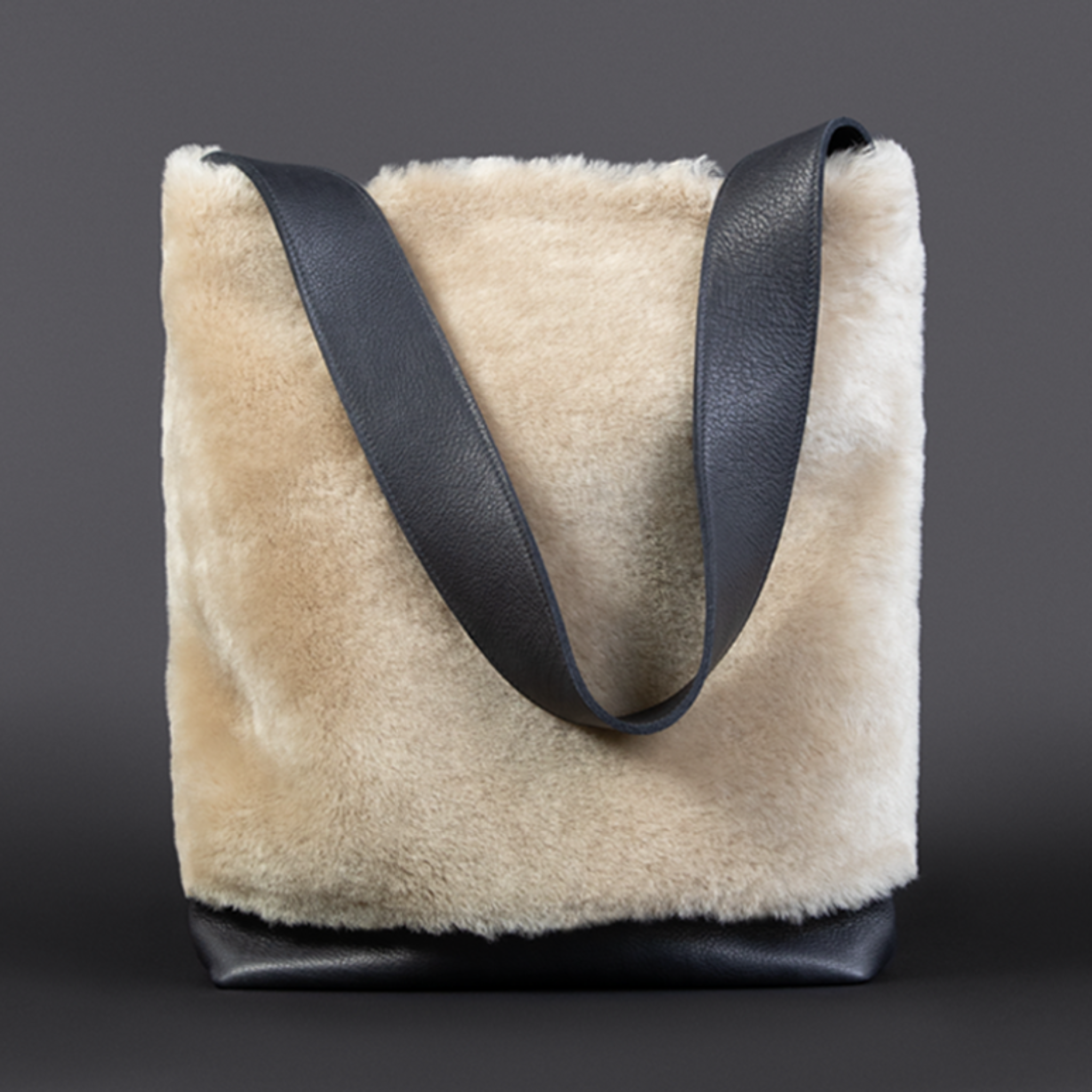 Shearling Claremont Ivory Tote