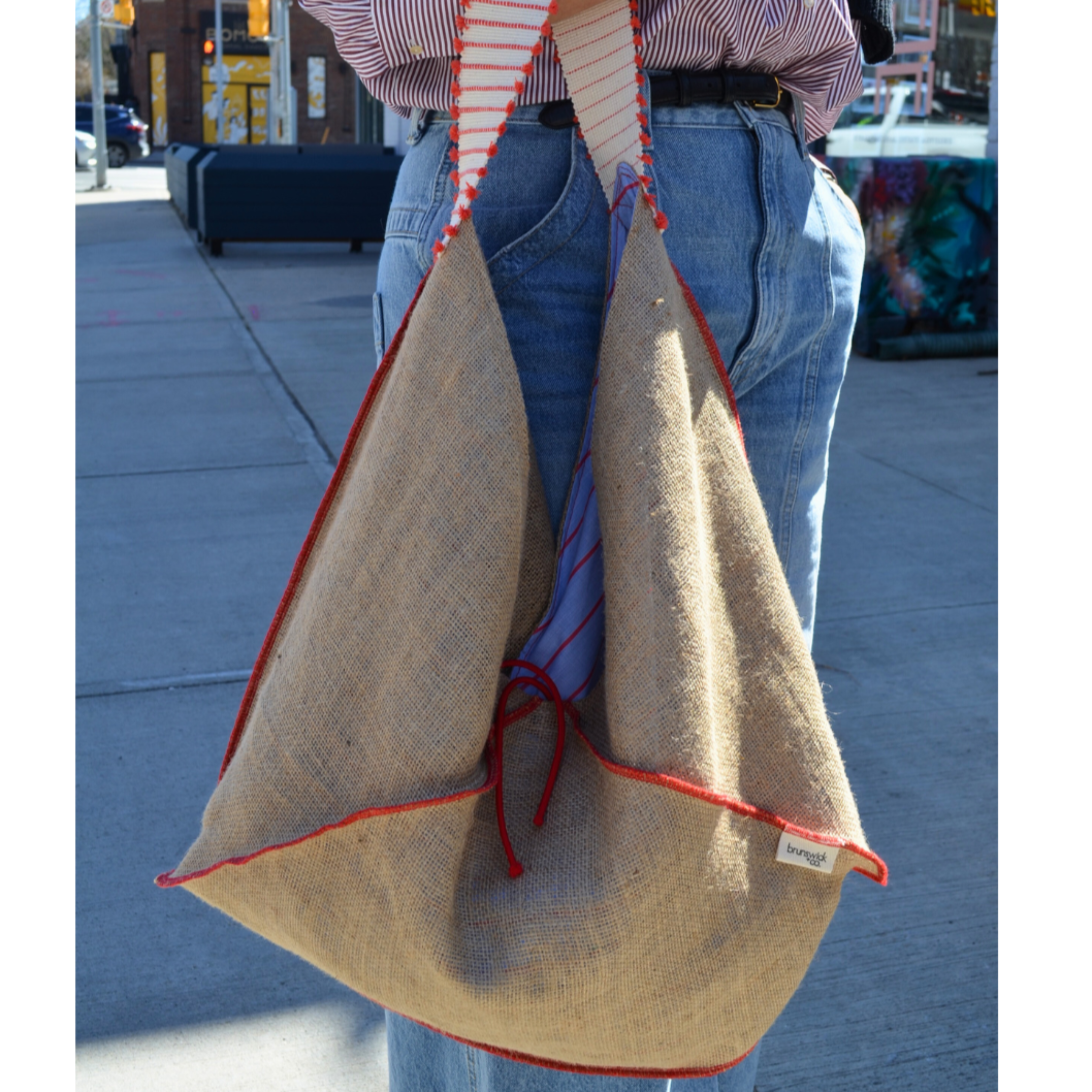 Burlap Beach Bag