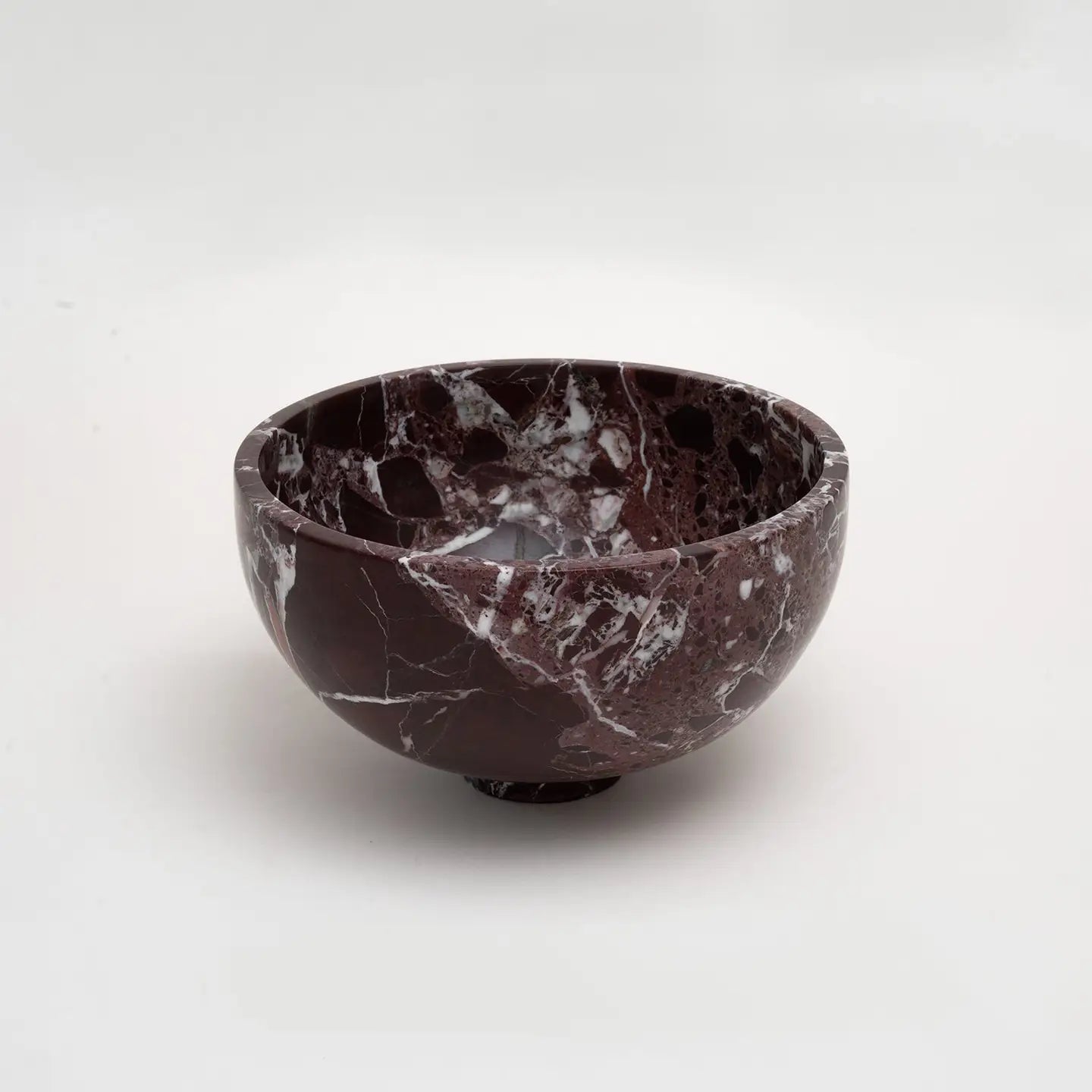 Rosso Levanto Marble Fruit Bowl