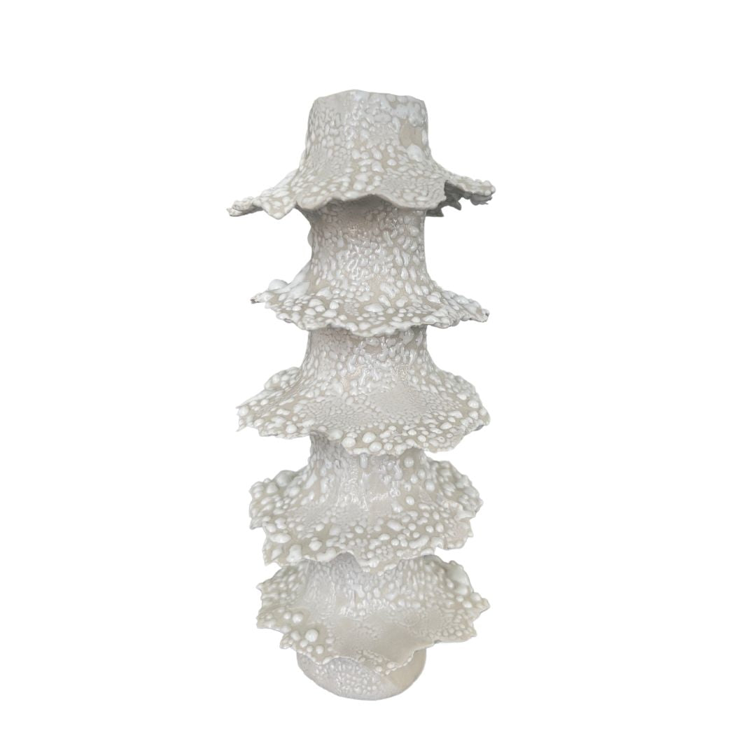 White Lichen Tier Candle Stand