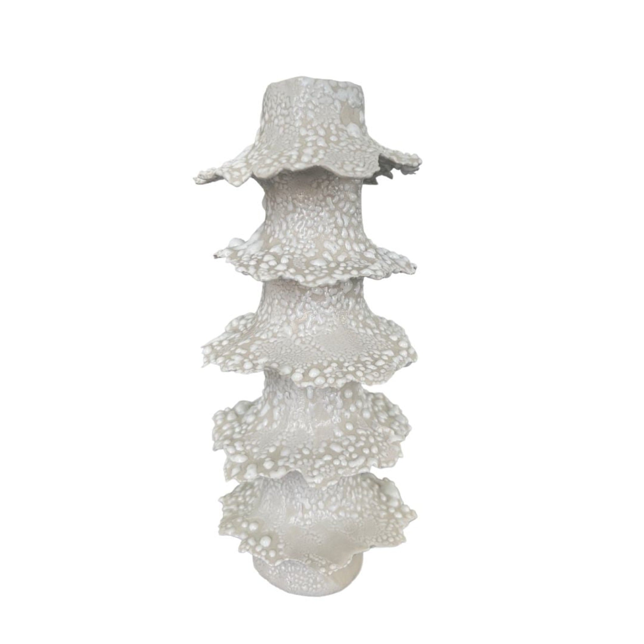 White Lichen Tier Candle Stand