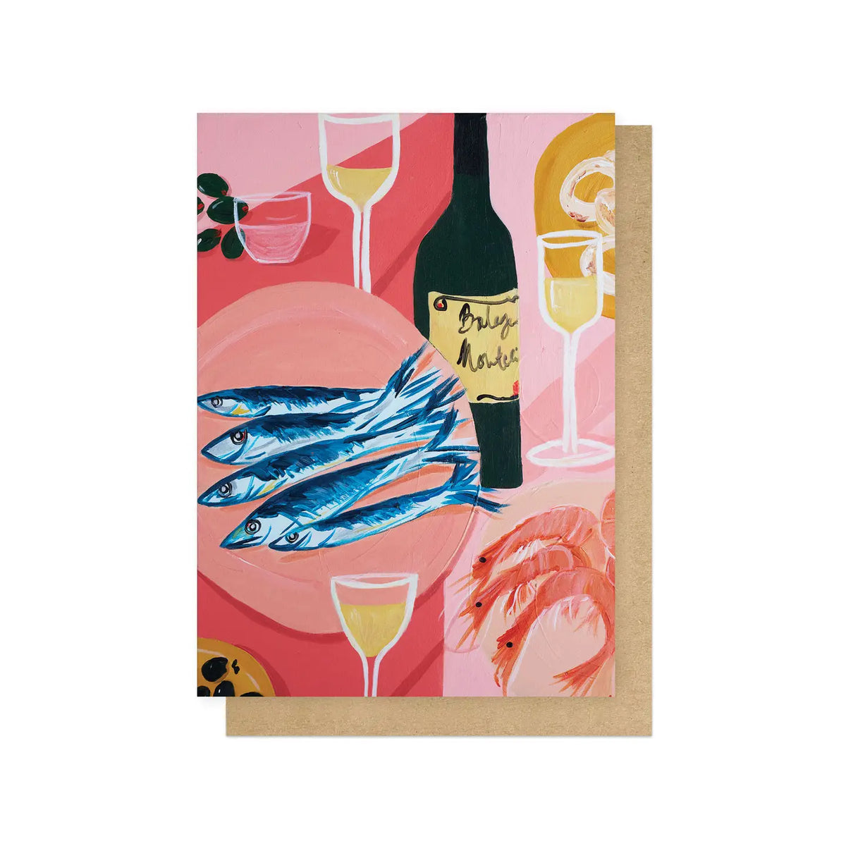 Shrimps and Sardines Greetings Card
