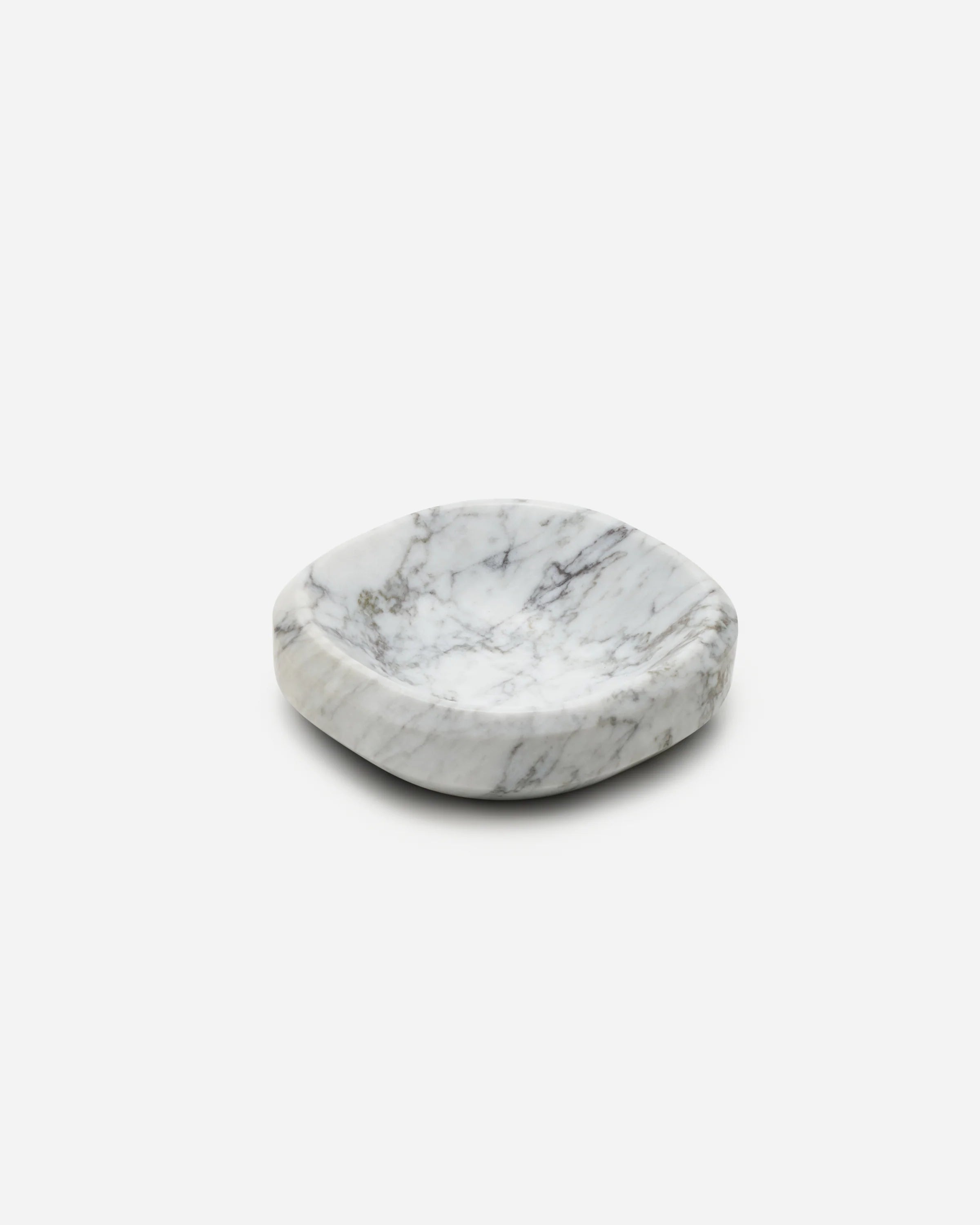 White Carrara Marble Facet Bowl