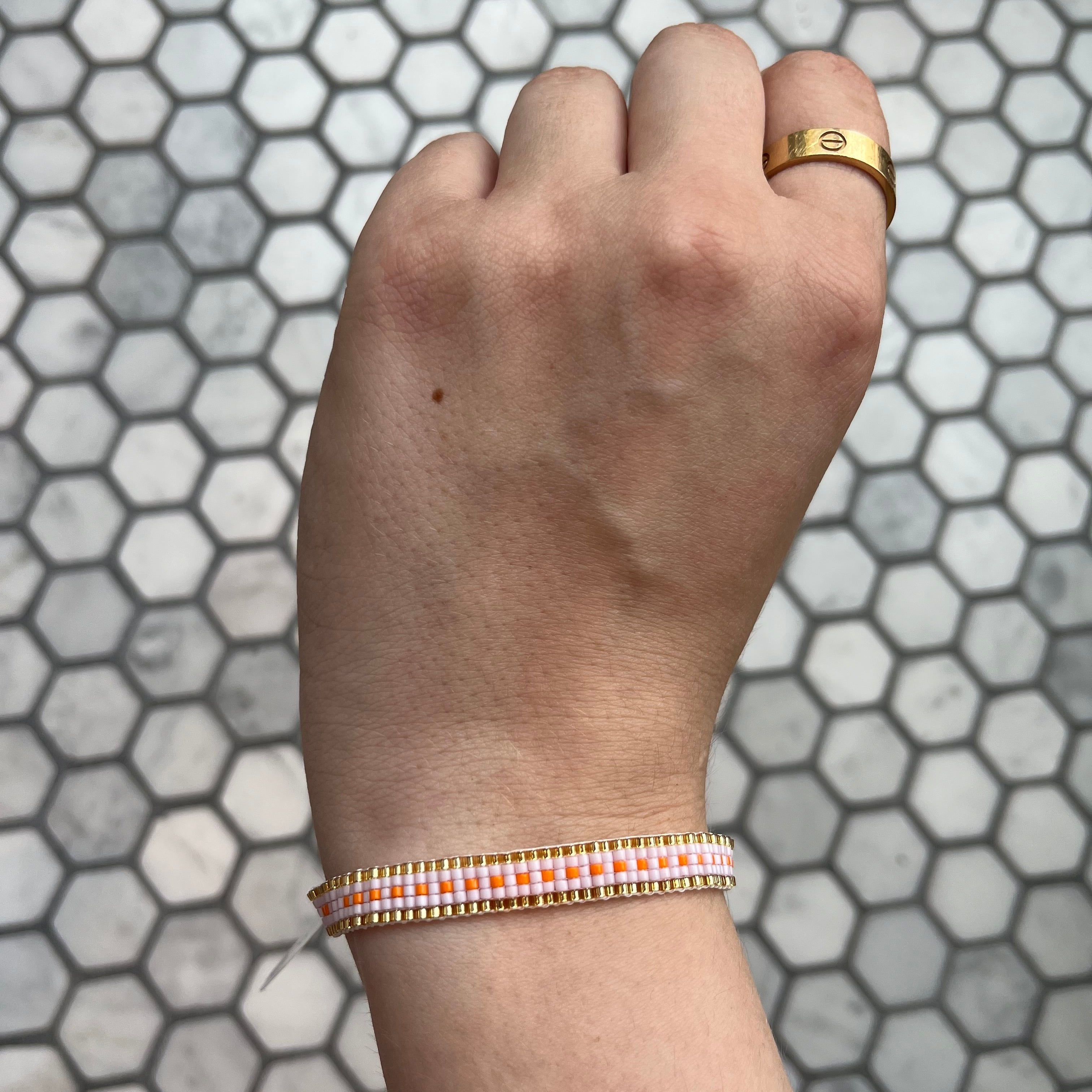 Candy Stripe Bracelet | Orange