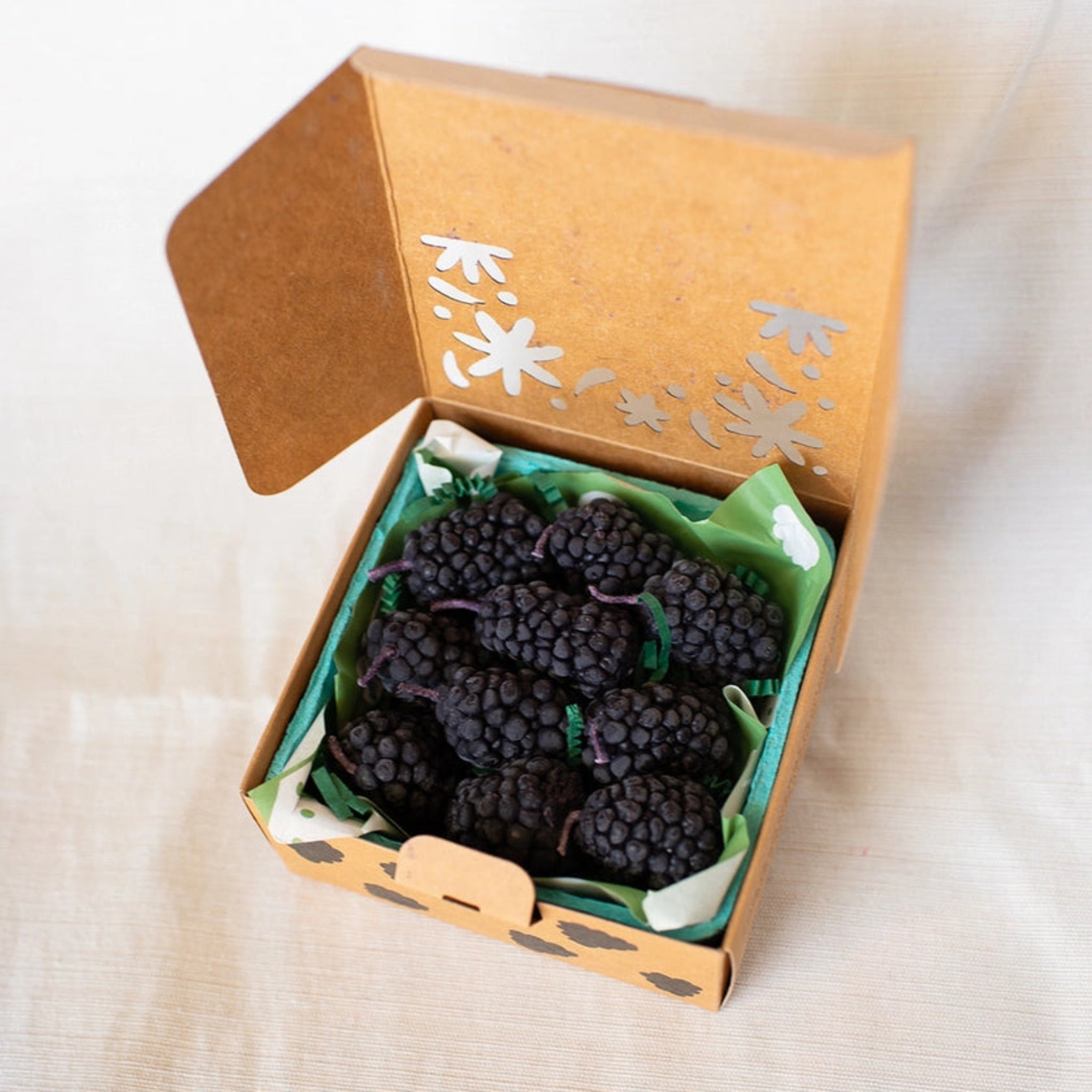 Beeswax Blackberry Birthday Candles | Set of 10
