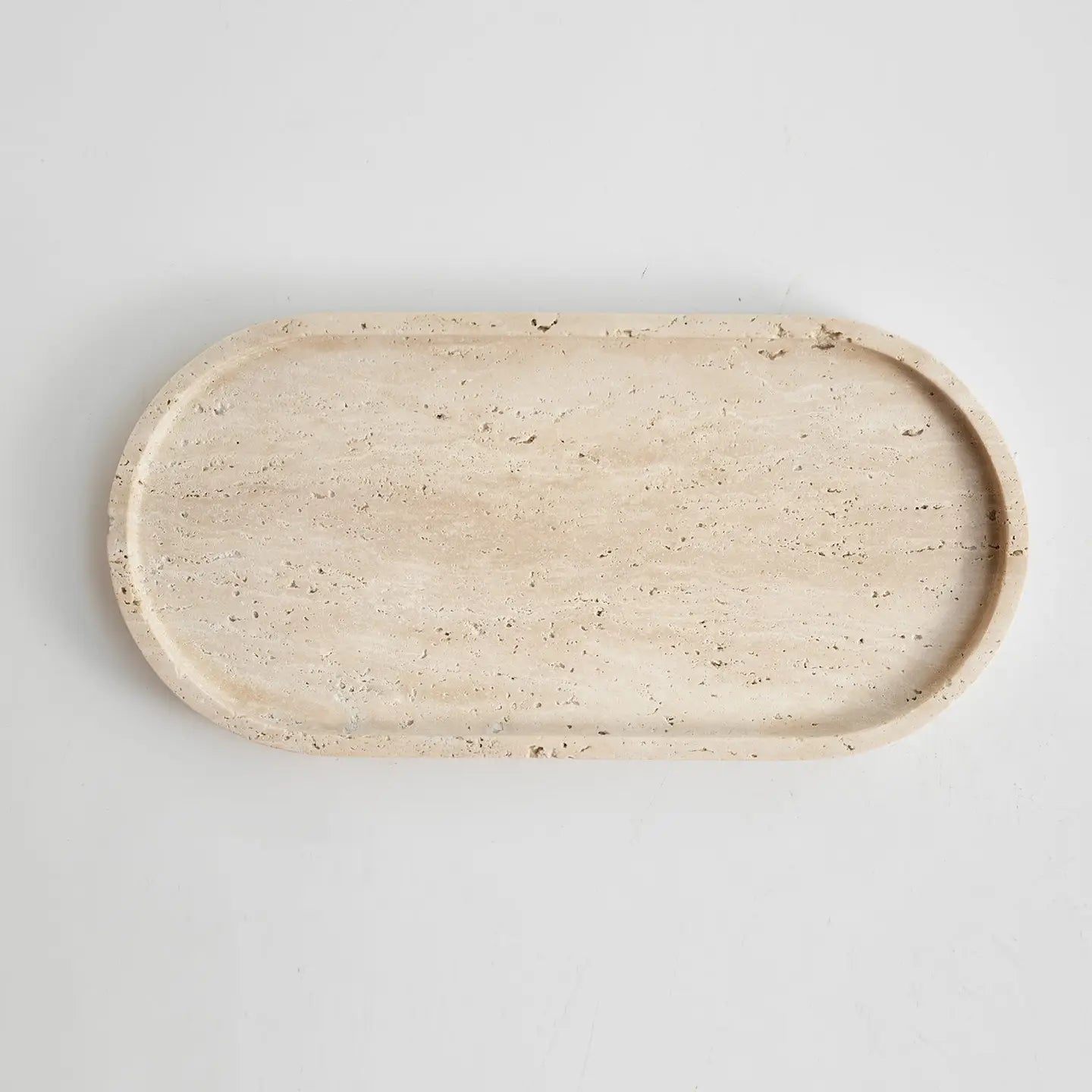Travertine Oval Tray