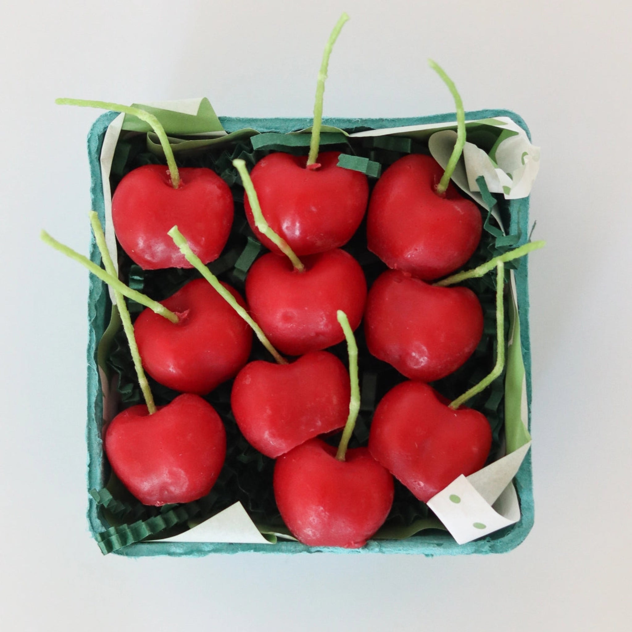 Beeswax Cherry Birthday Candles | Set of 10