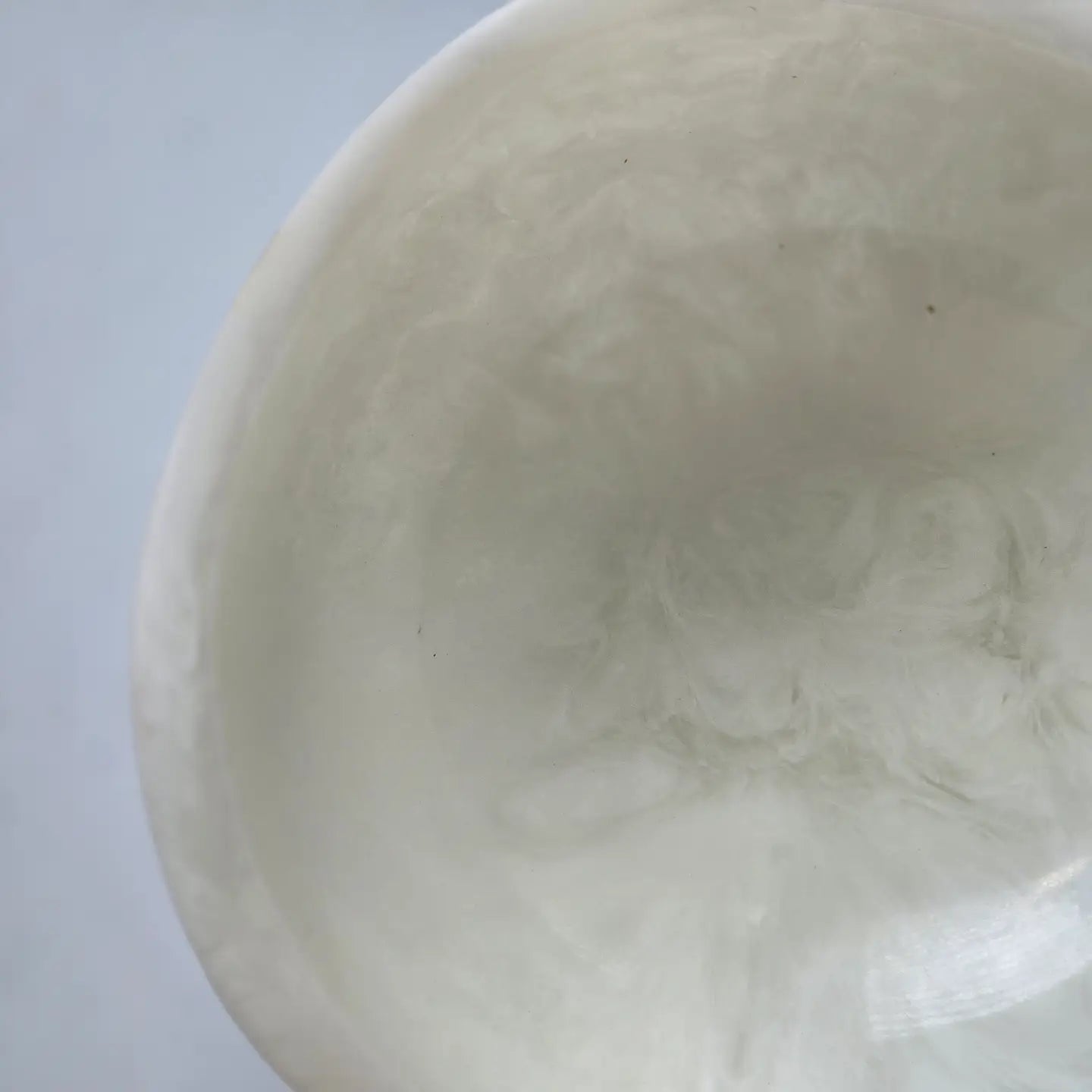 Hand Poured Resin Small Bowl - Glossy Finish in White