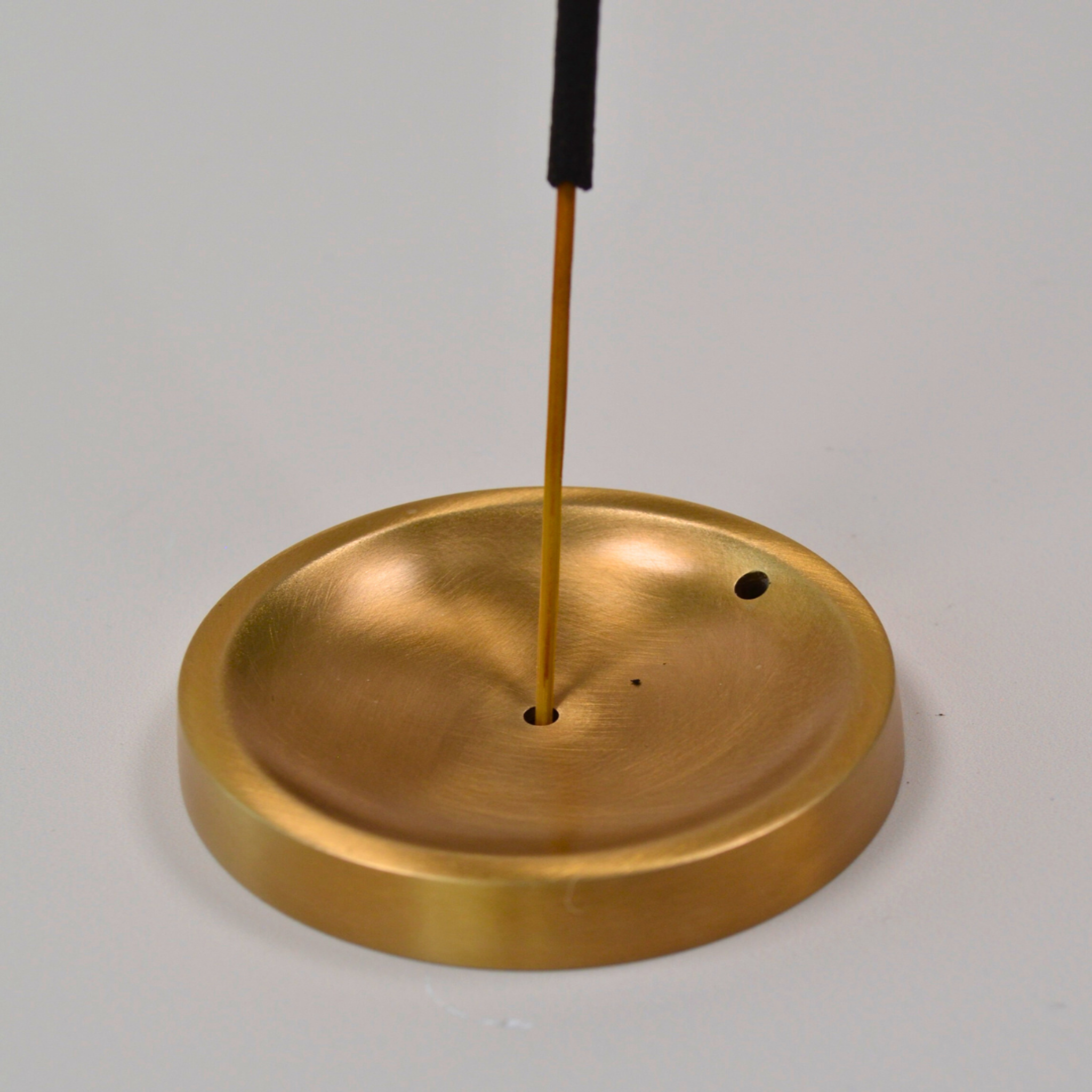 Round Brass Incense Holder