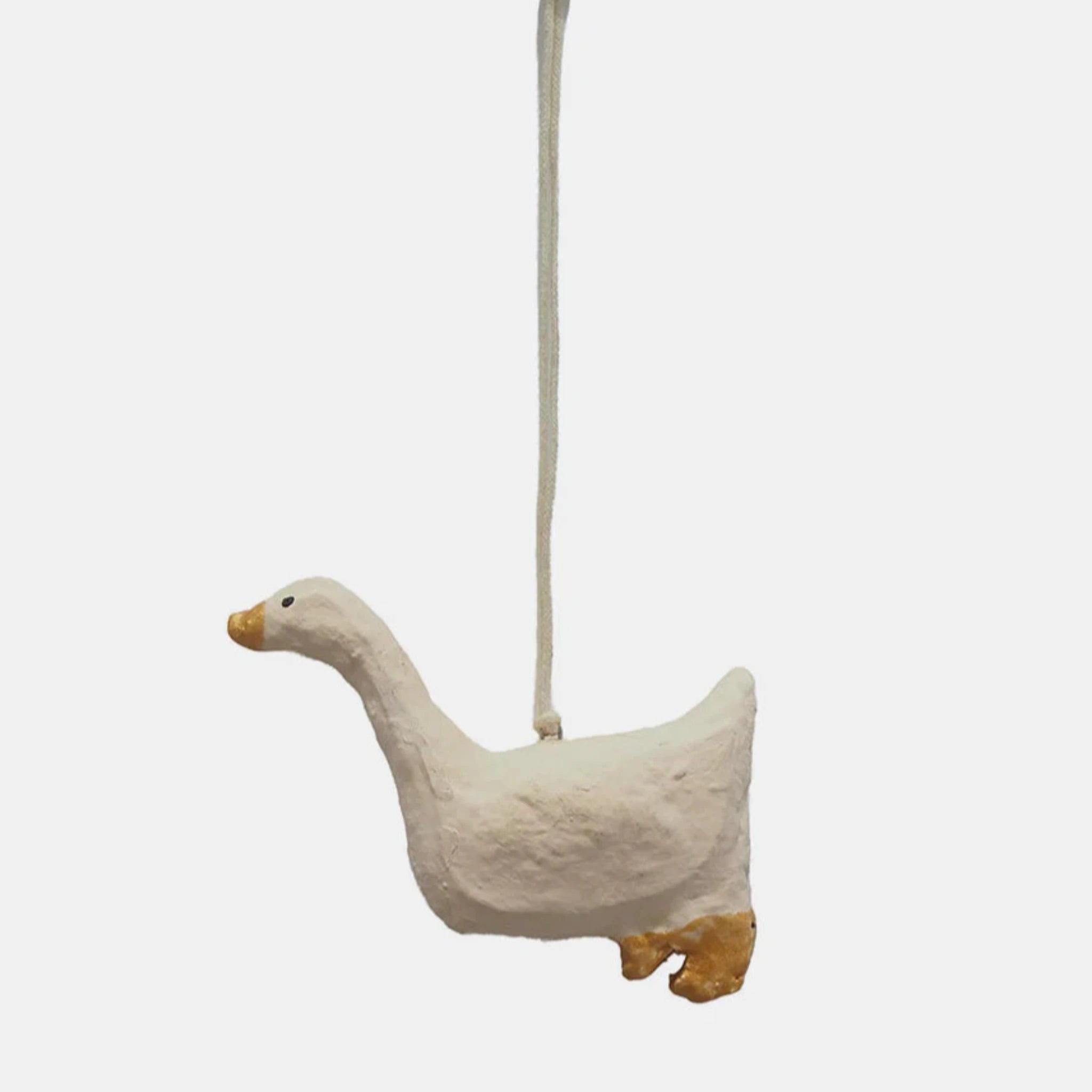 Paper Mache Duck Ornament