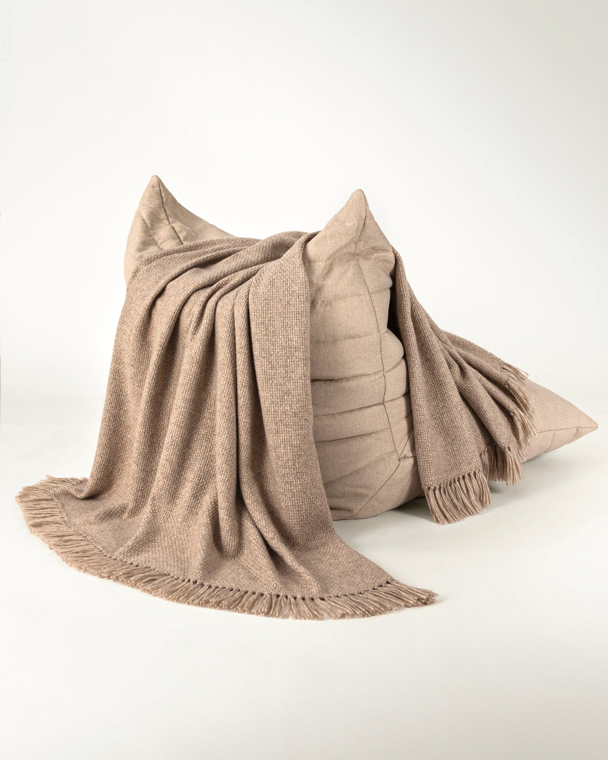 Alpaca Wool Blanket in Clay