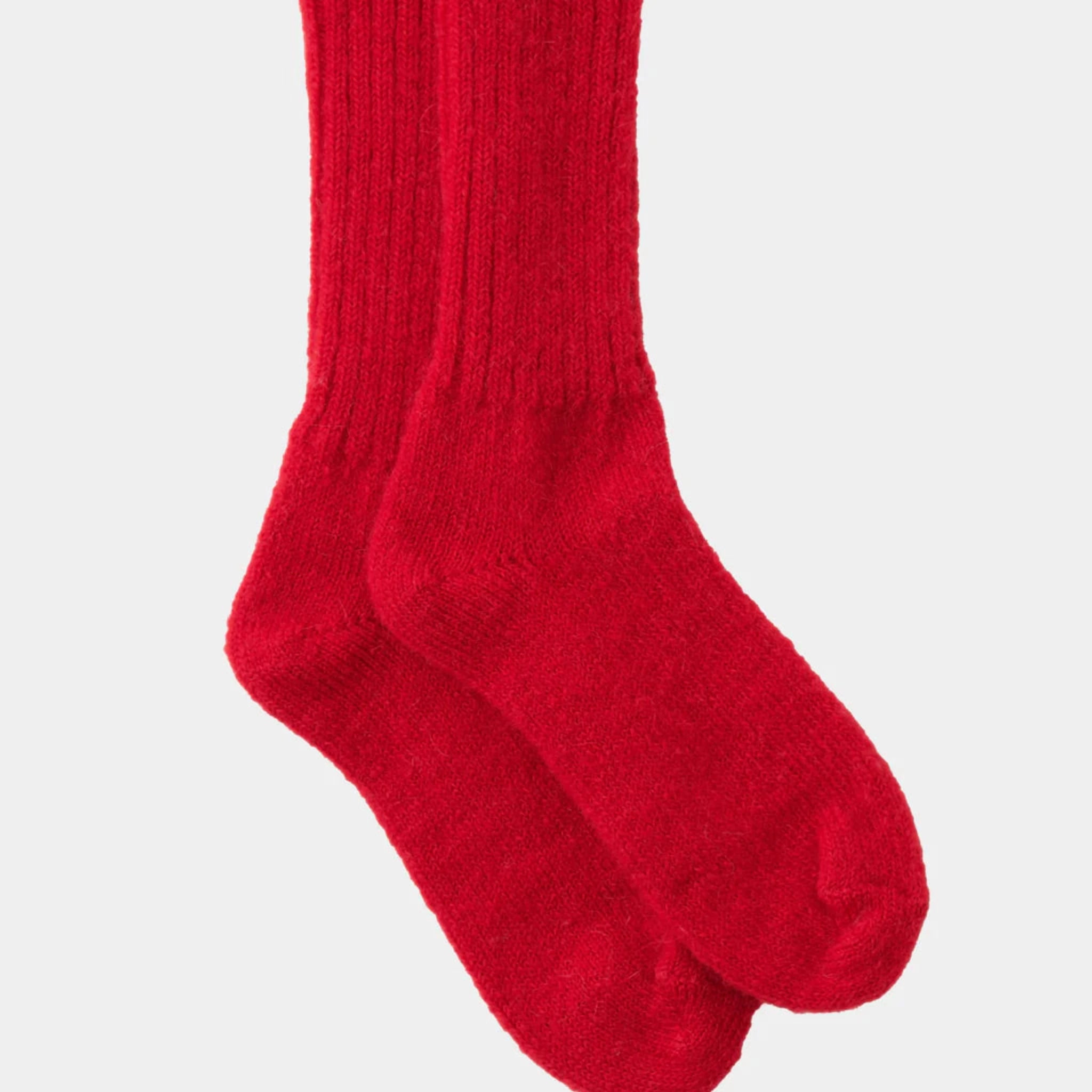 Mohair Socks Red