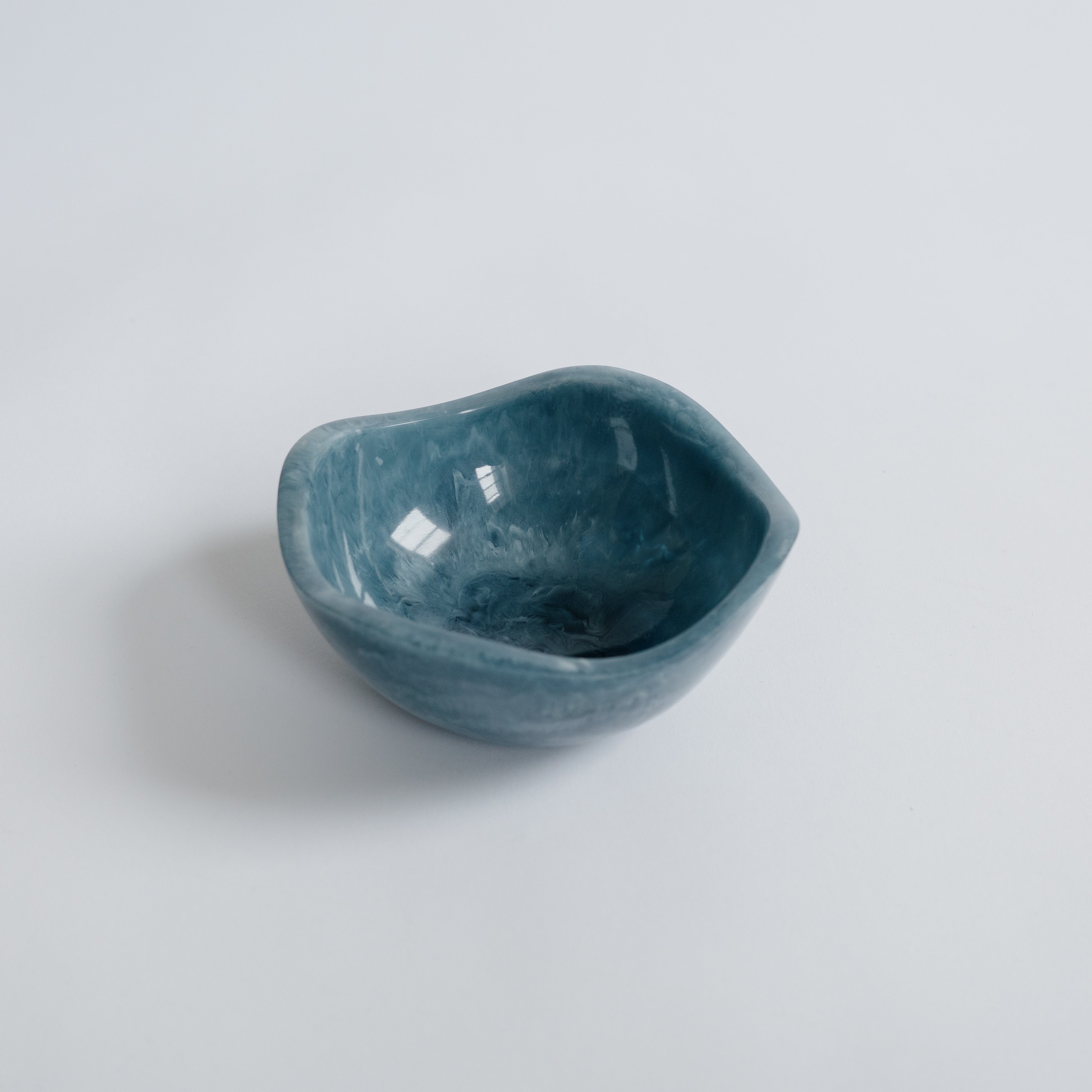 Hand Poured Resin Small Bowl - Glossy Finish in Indigo