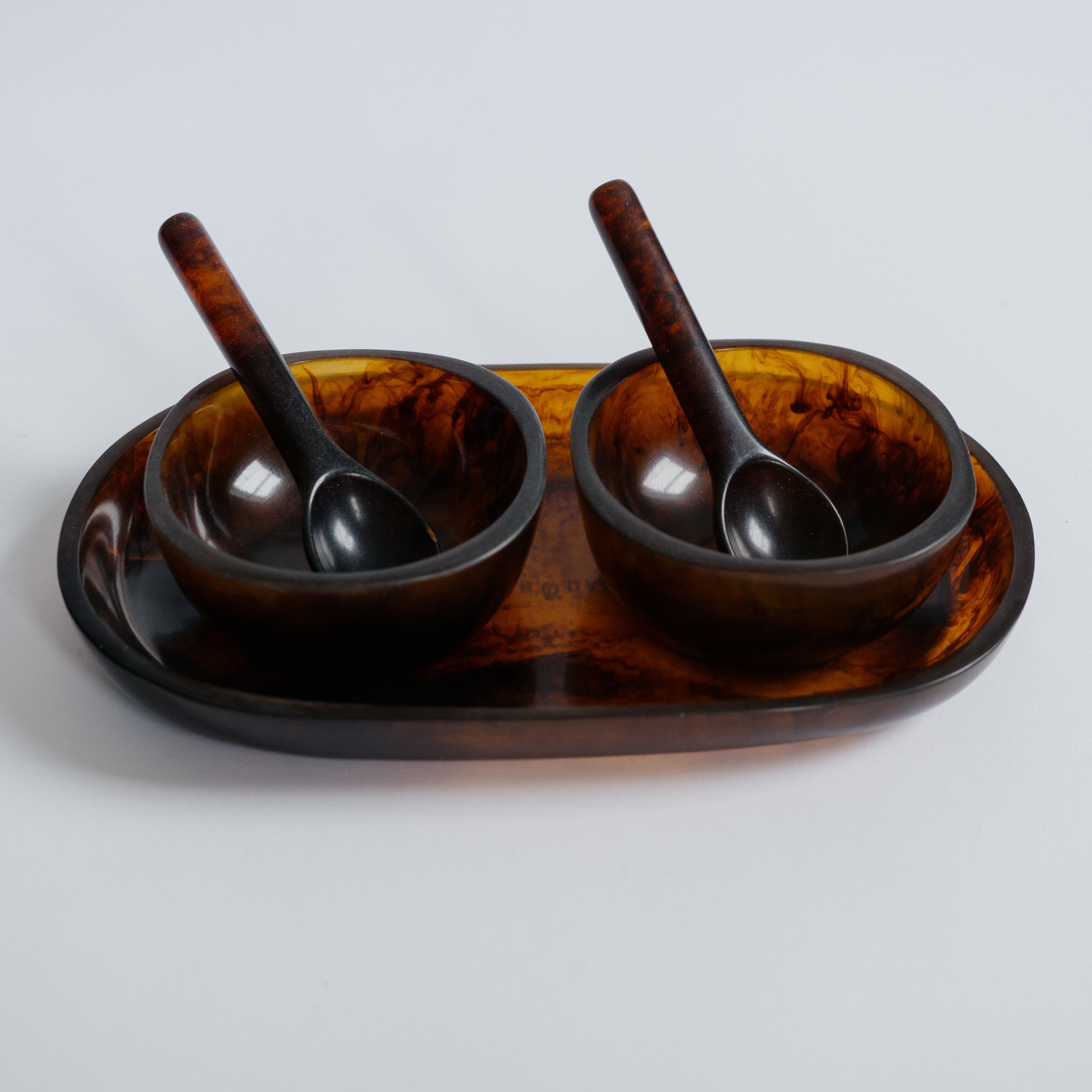 Small Serving Set - Resin in Amber