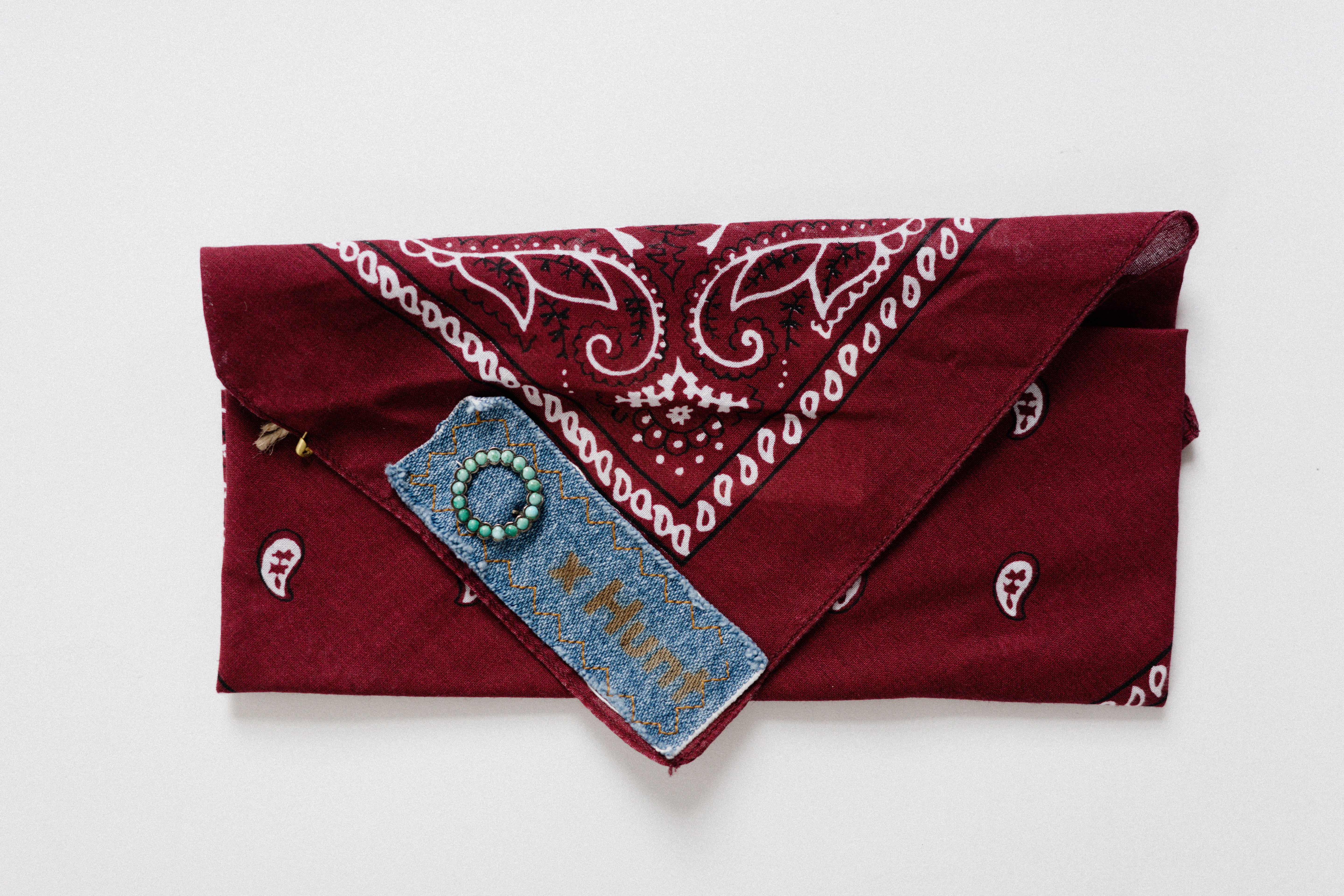 Bandana - Turquoise circle