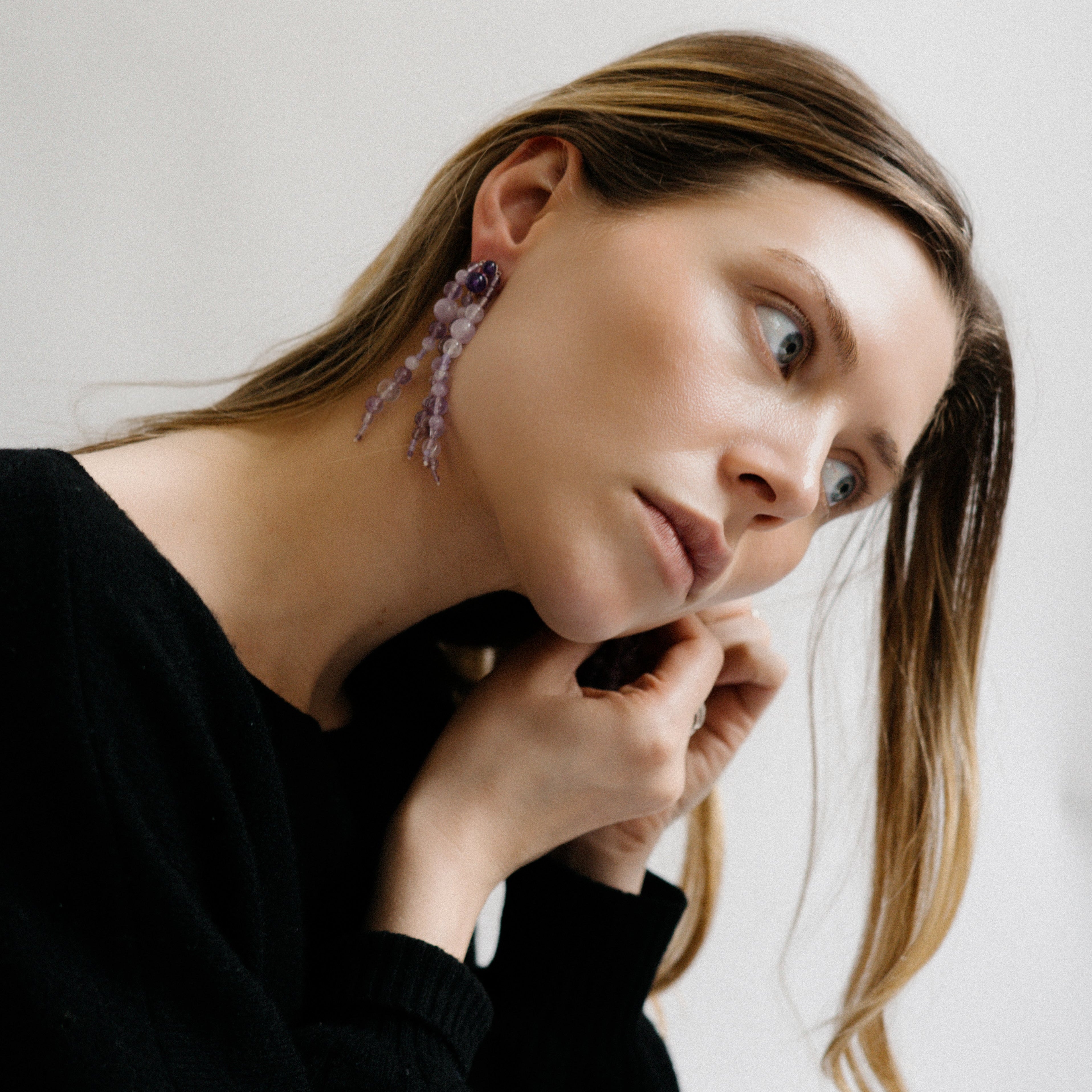 Glyzinia Earrings Amethyst