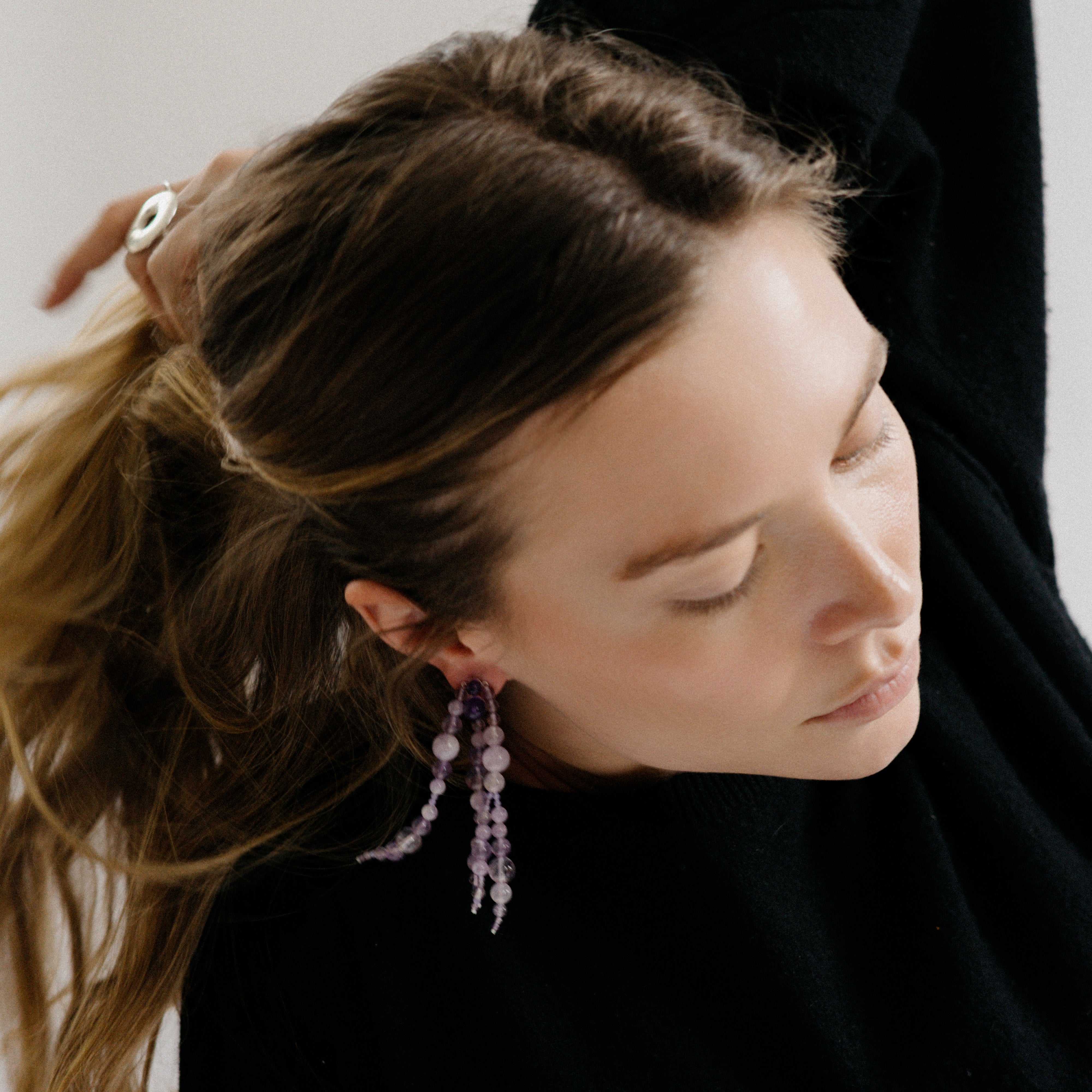 Glyzinia Earrings Amethyst
