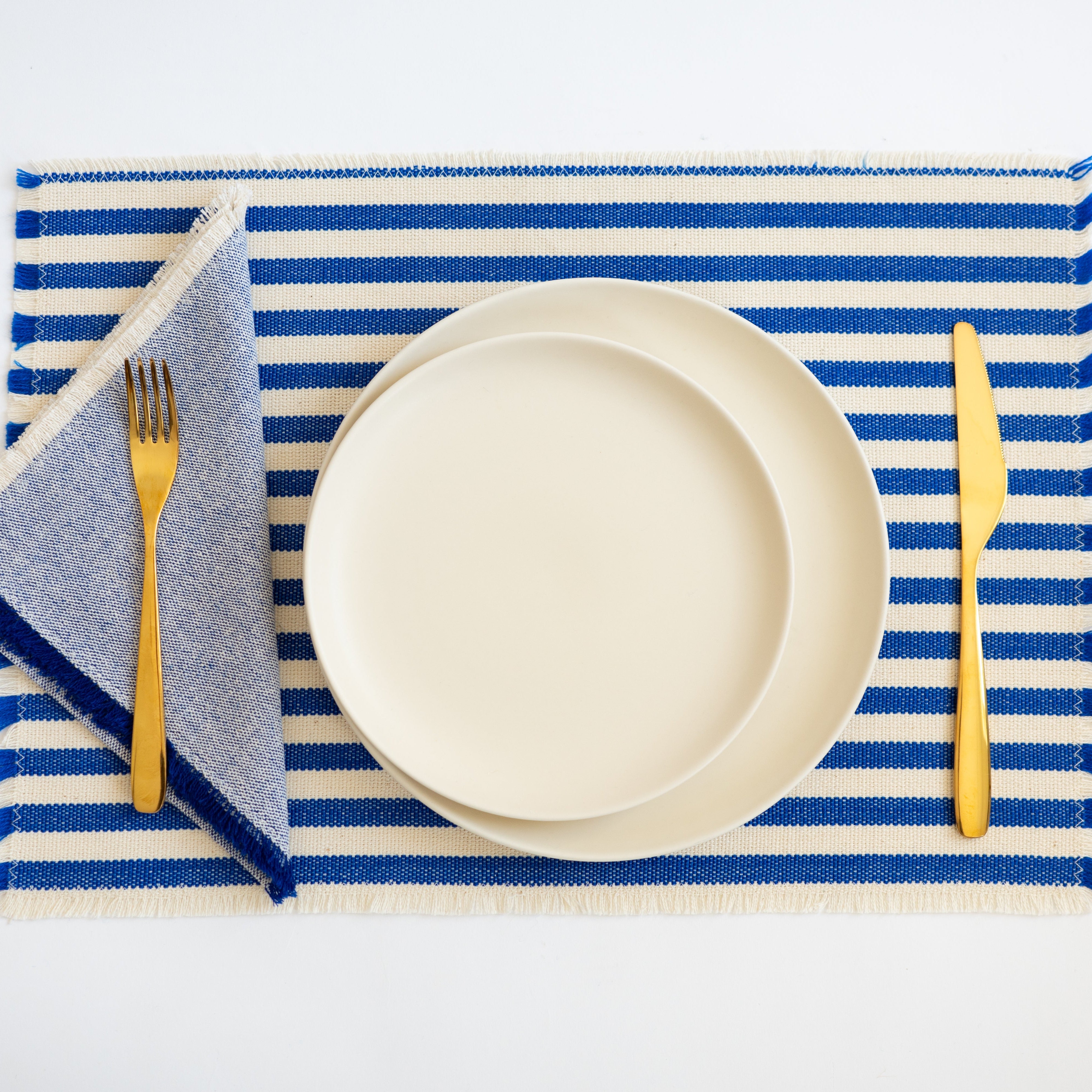 Bold Stripe Placemat - Set of 4 | Cobalt