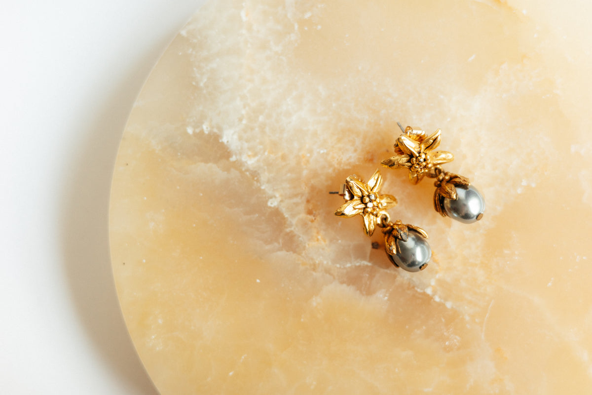 Vintage Pearl Drop Earrings (Kate Hines)