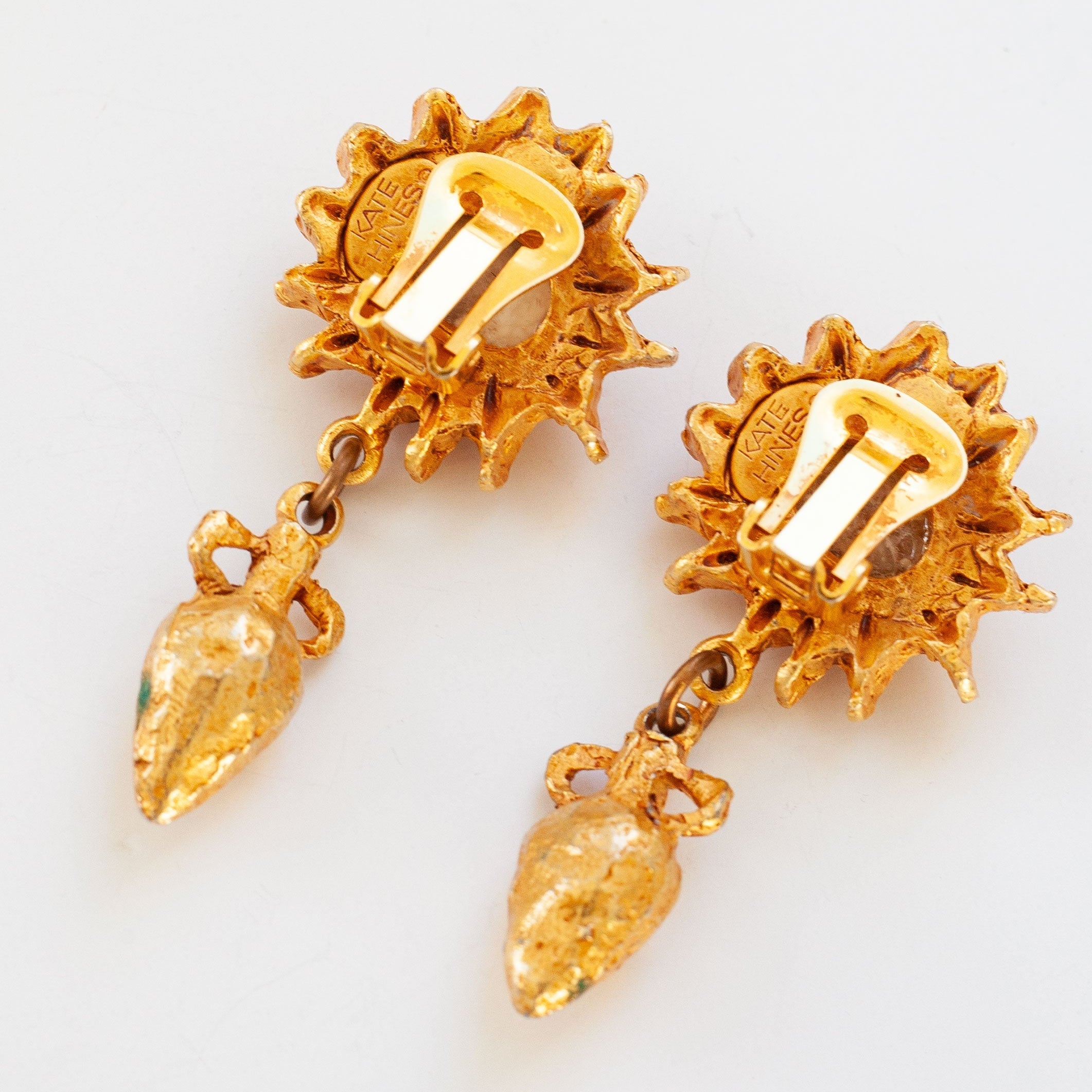 Vintage Designer Sunburst Earrings