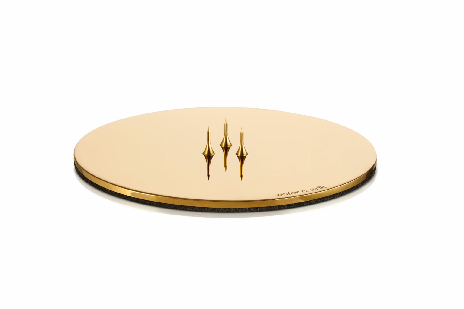 Candle Plate Matte Gold