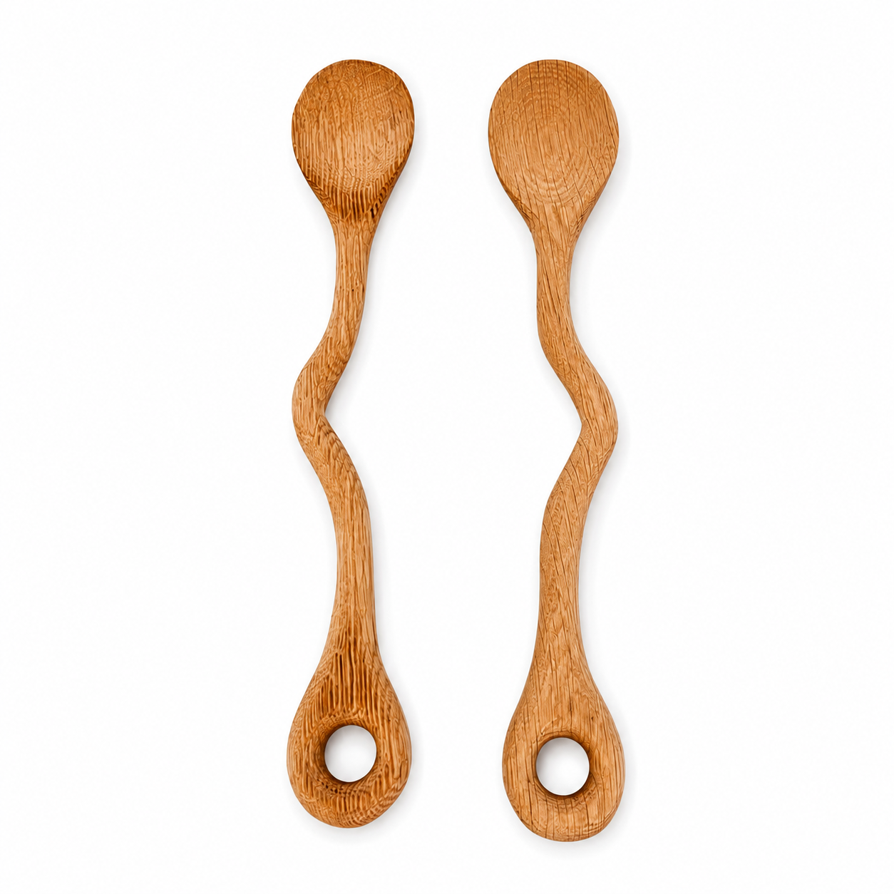 Short Curvy Salad Serving Set