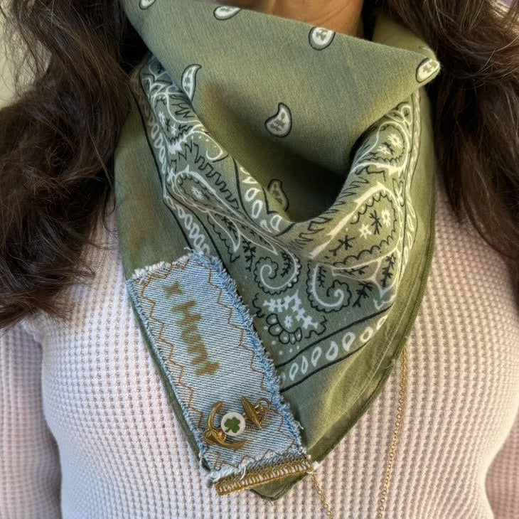 Bandana - Clover on anchor