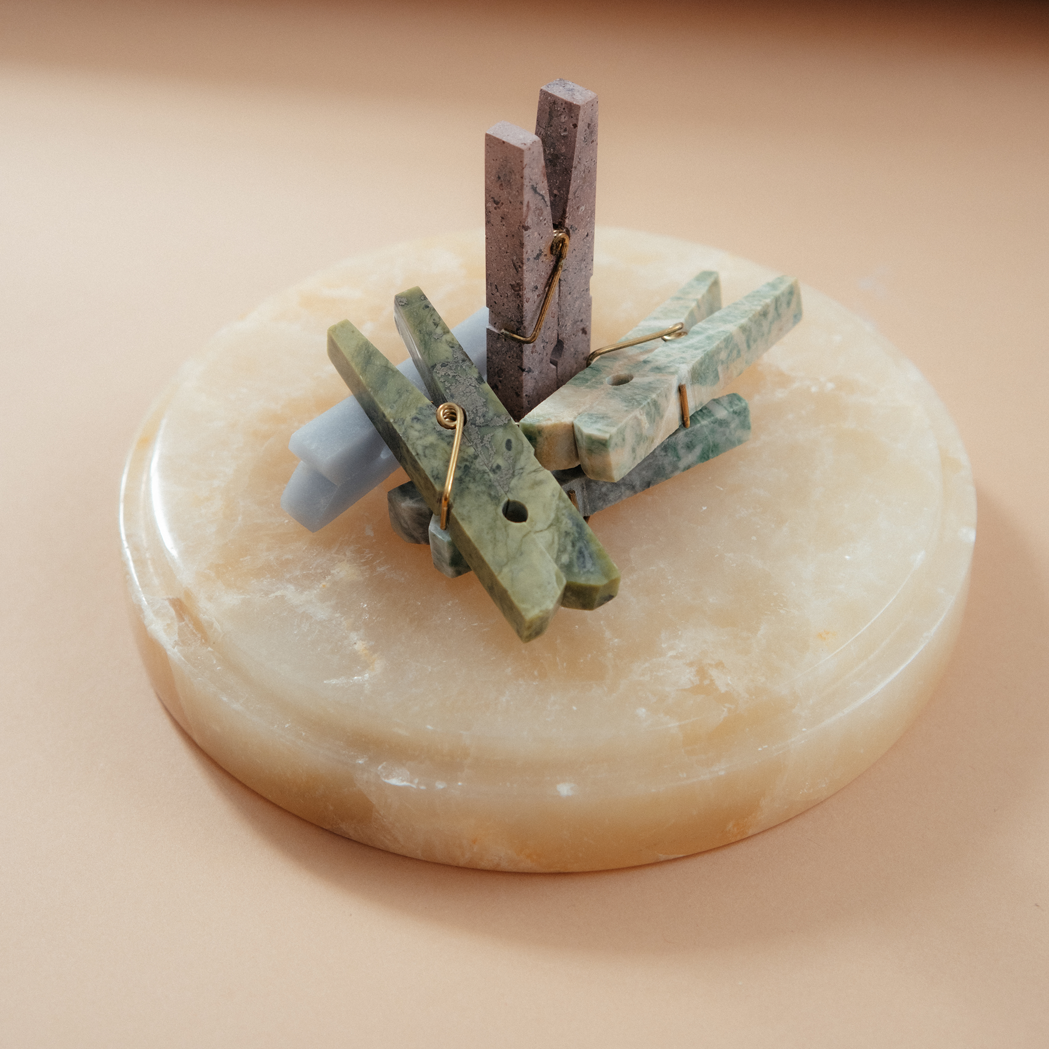 Decorative Gemstone Laundry Clip - Small Celeste Blue