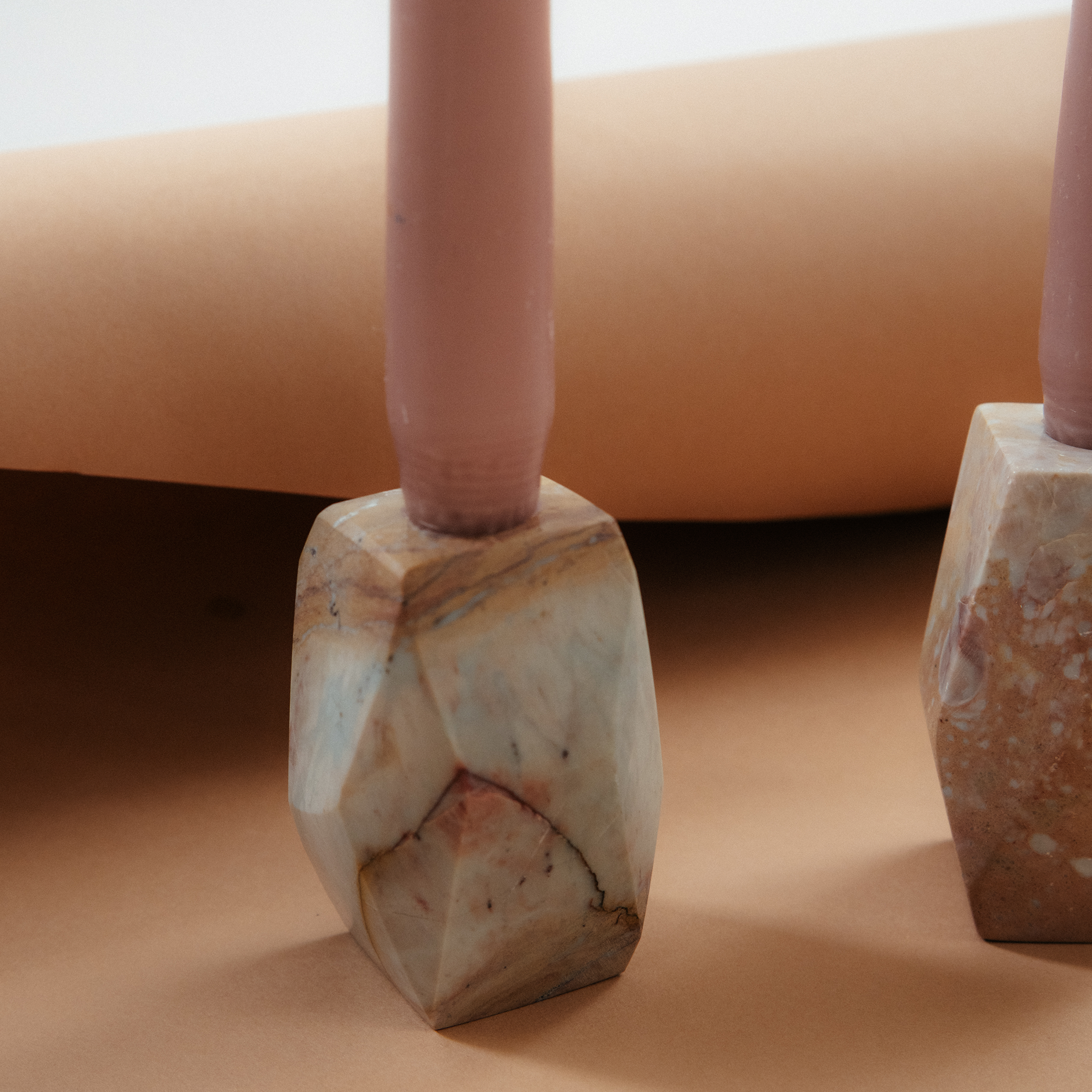 Gemstone Candle Holder - Soapstone
