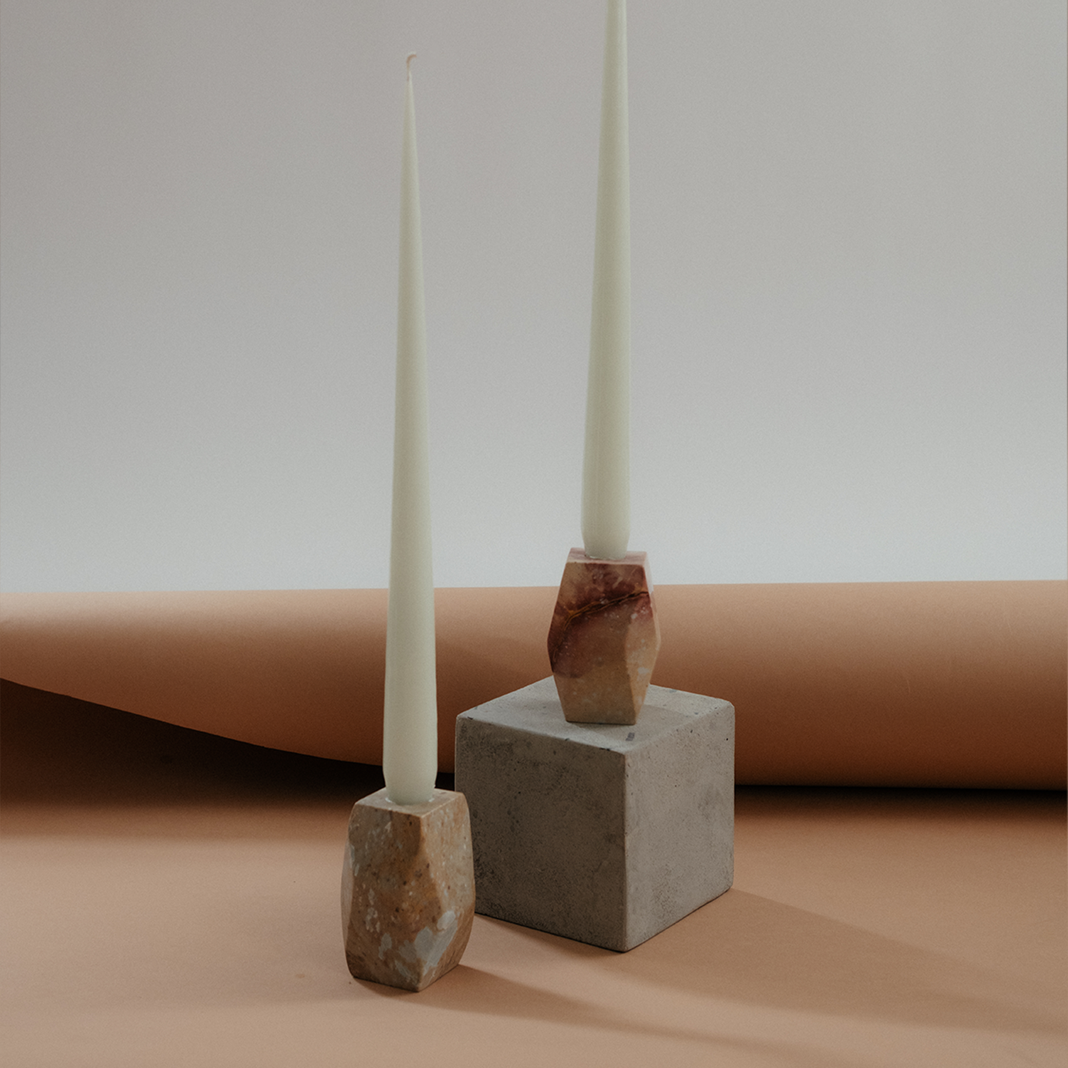 Gemstone Candle Holder - Soapstone