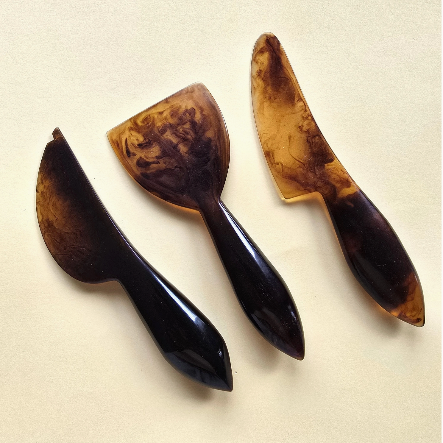 3-Piece Cheese Knives Set - Resin Charcuterie