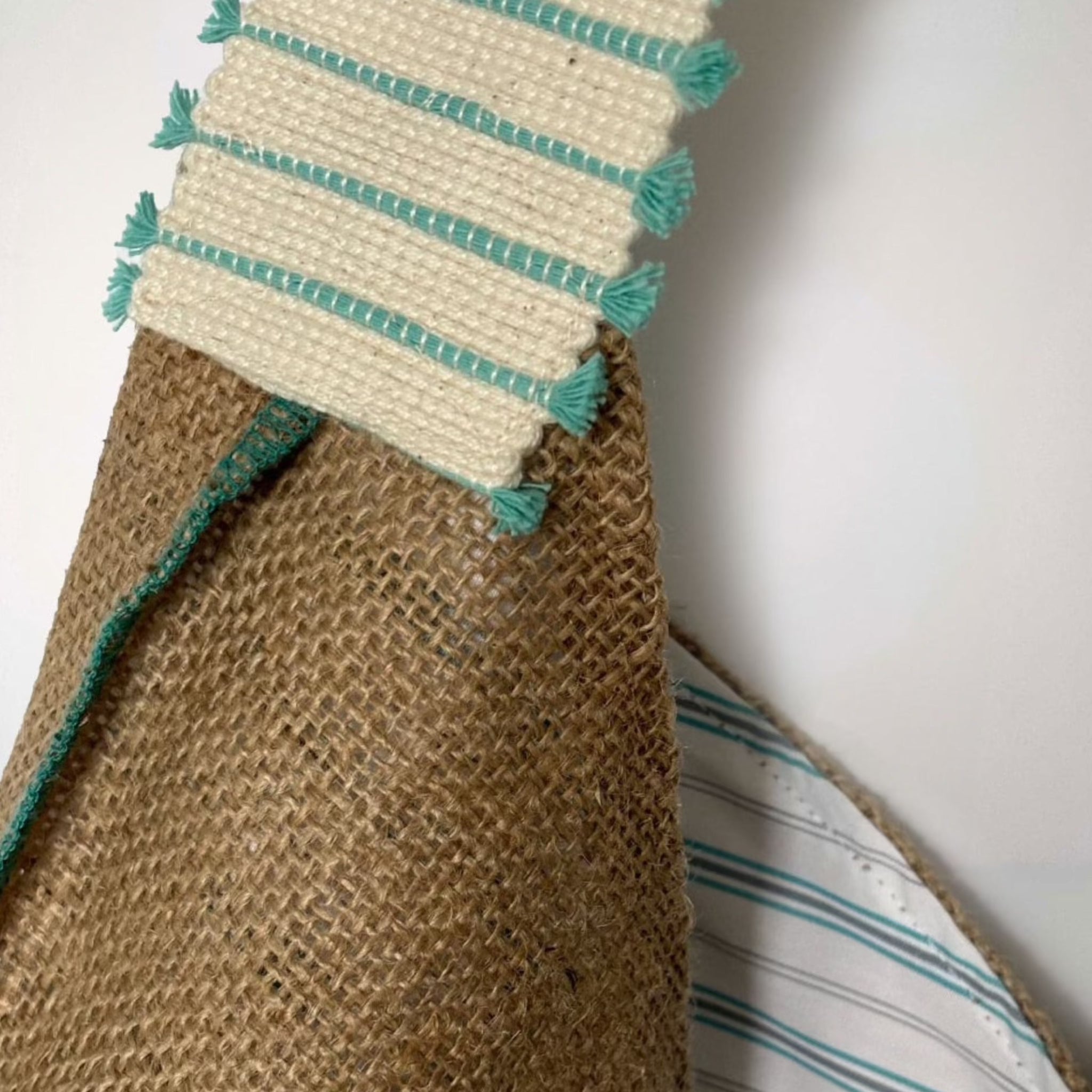 Burlap Beach Bag