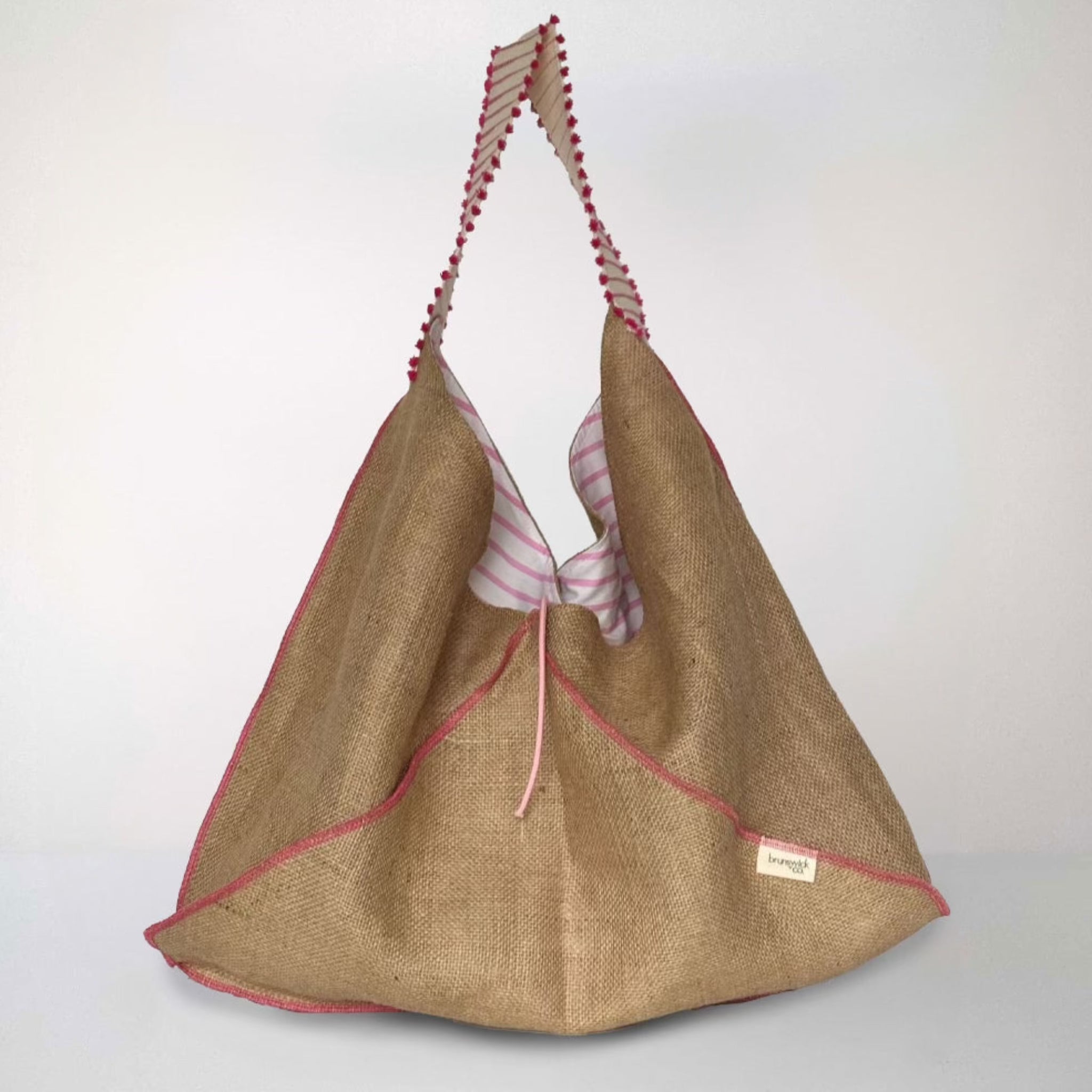 Burlap Beach Bag