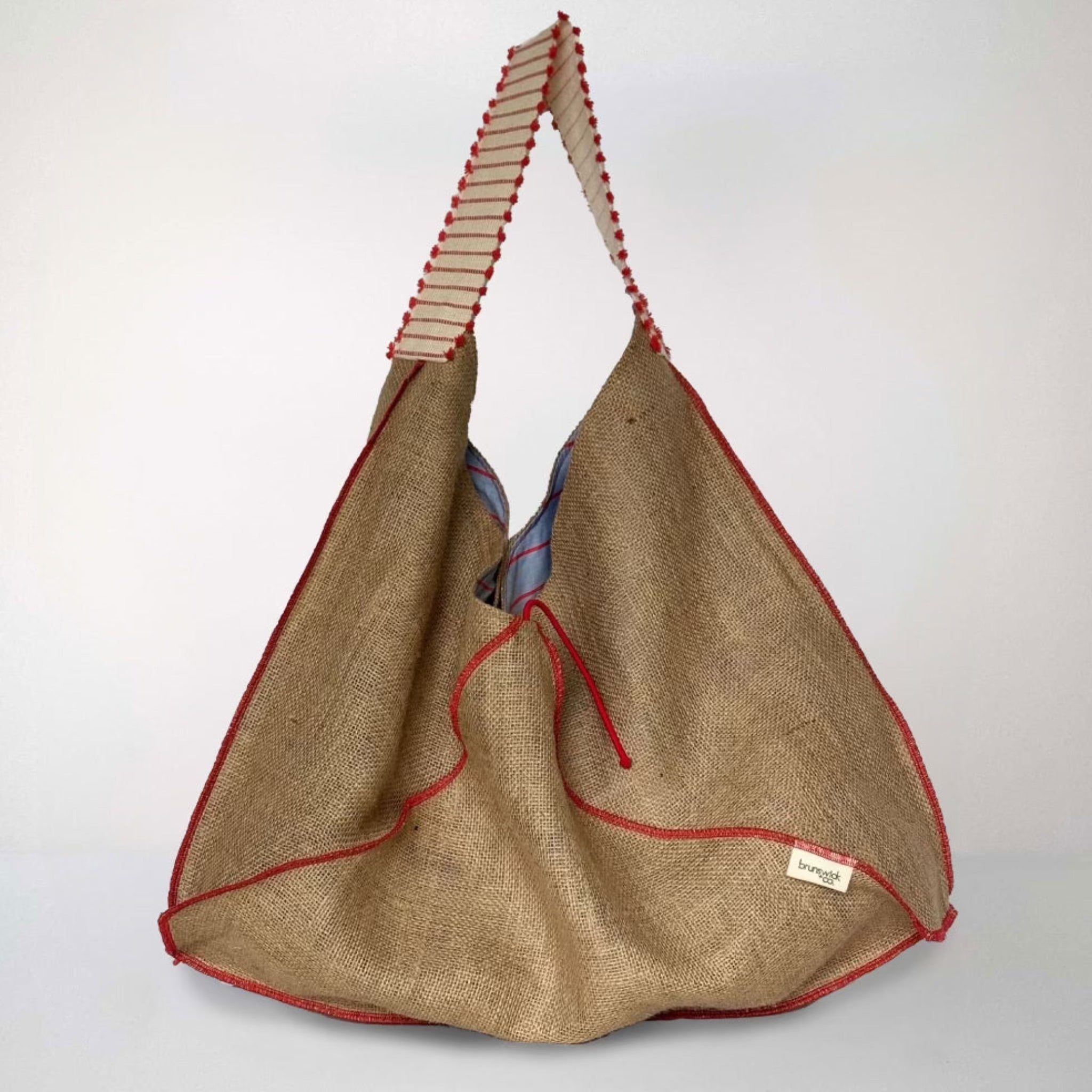 Burlap Beach Bag