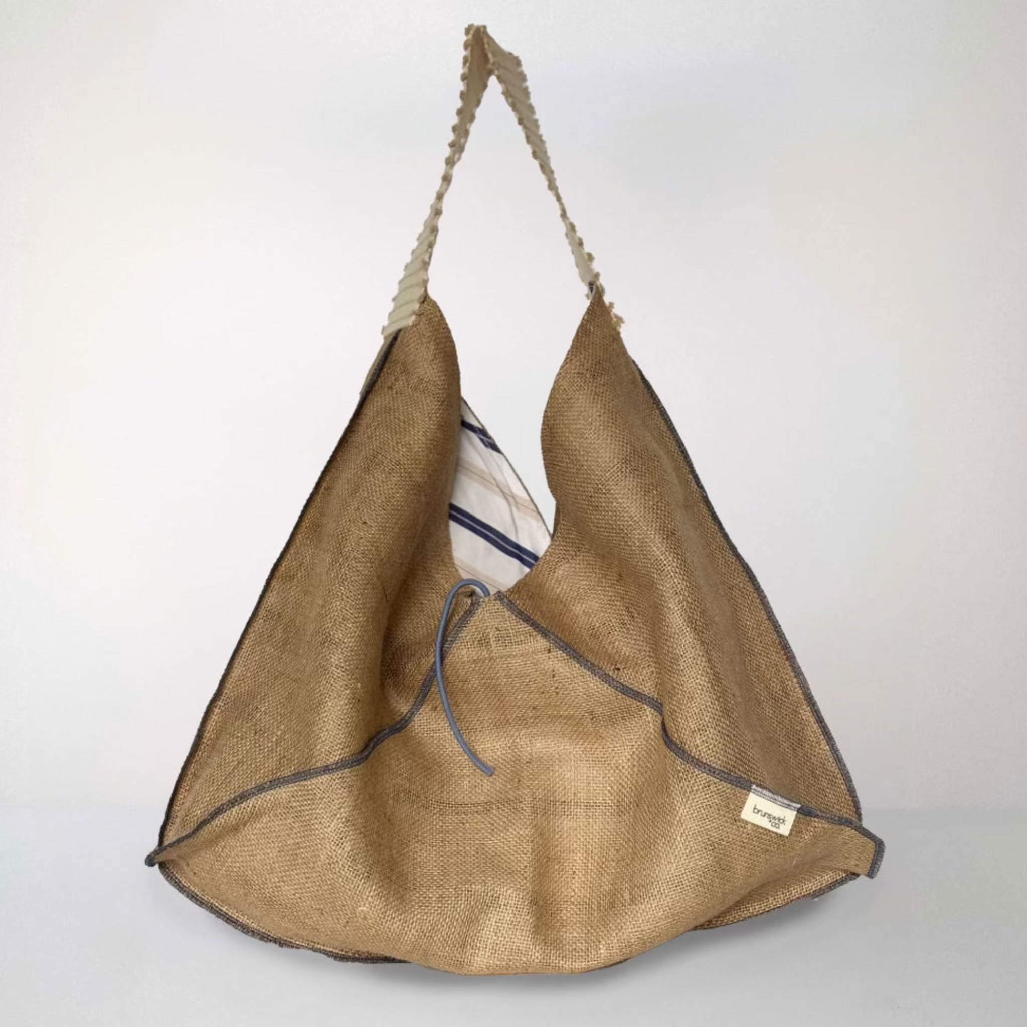 Burlap Beach Bag