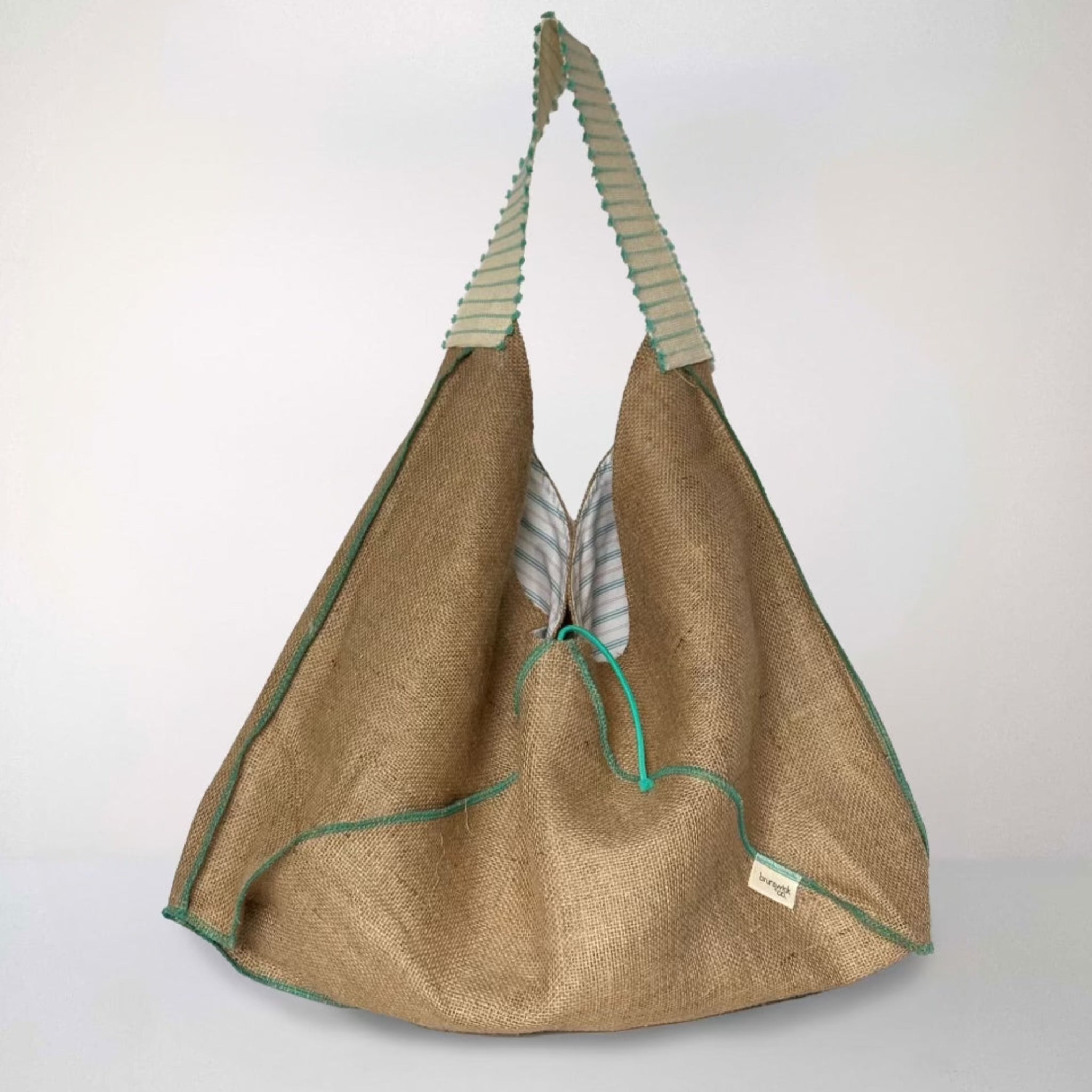 Burlap Beach Bag