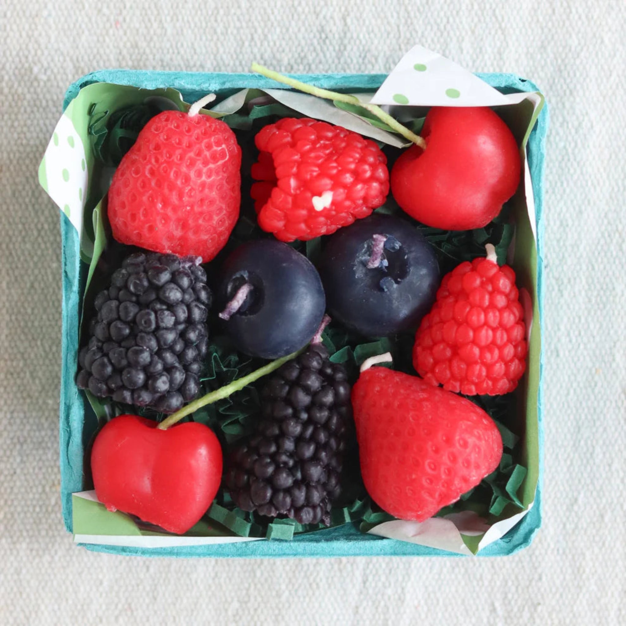 Beeswax Mixed Berry Birthday Candles | Set of 10