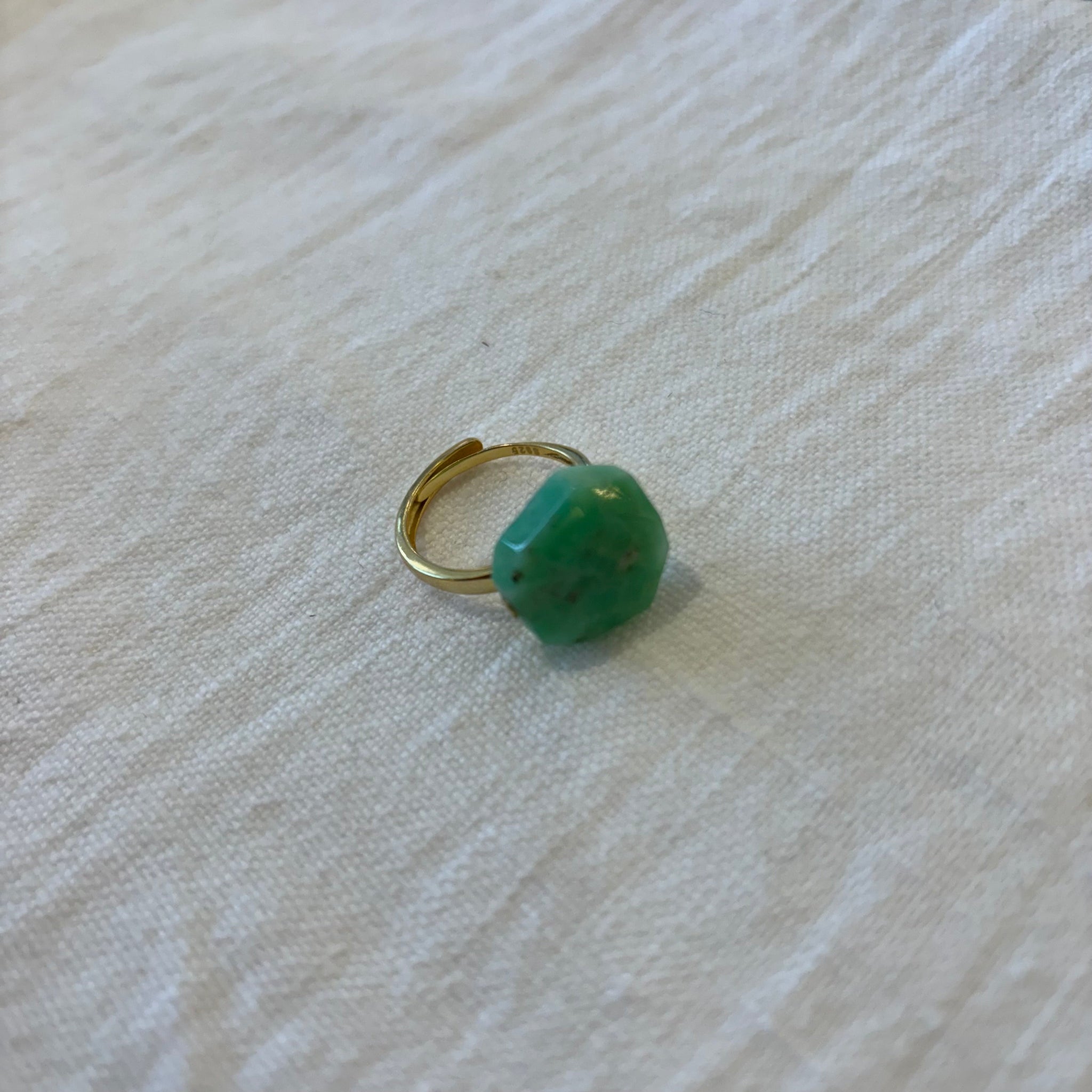 WILYMI Joy Chrysoprase Ring | Adjustable Band