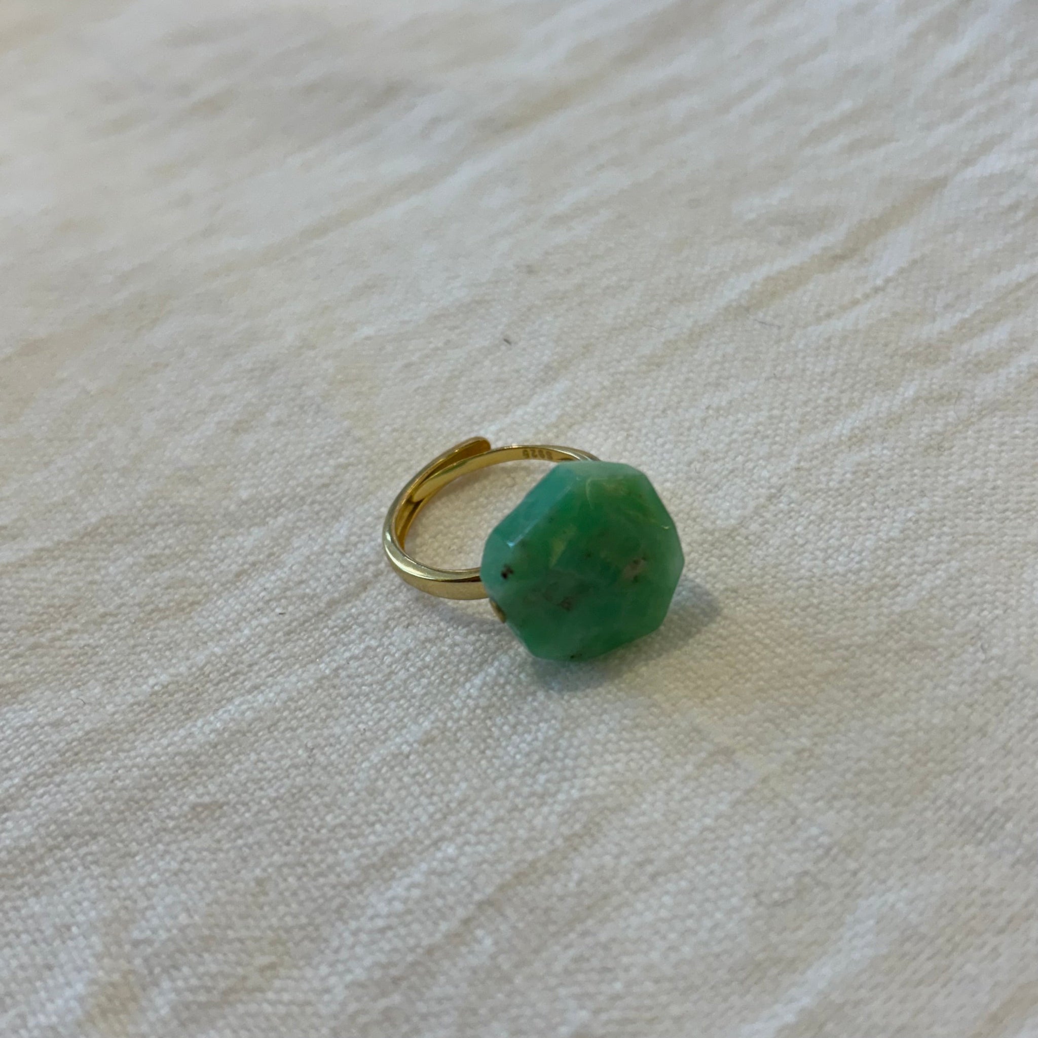 WILYMI Joy Chrysoprase Ring | Adjustable Band