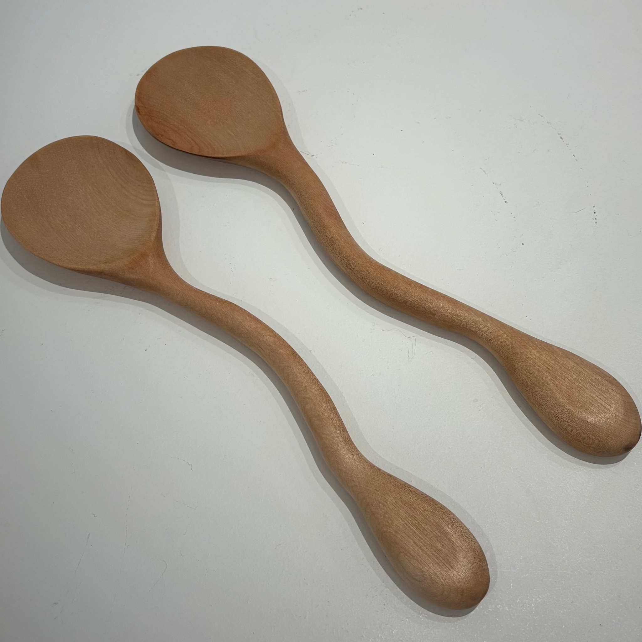 Short Wave Salad Serving Set | Maple