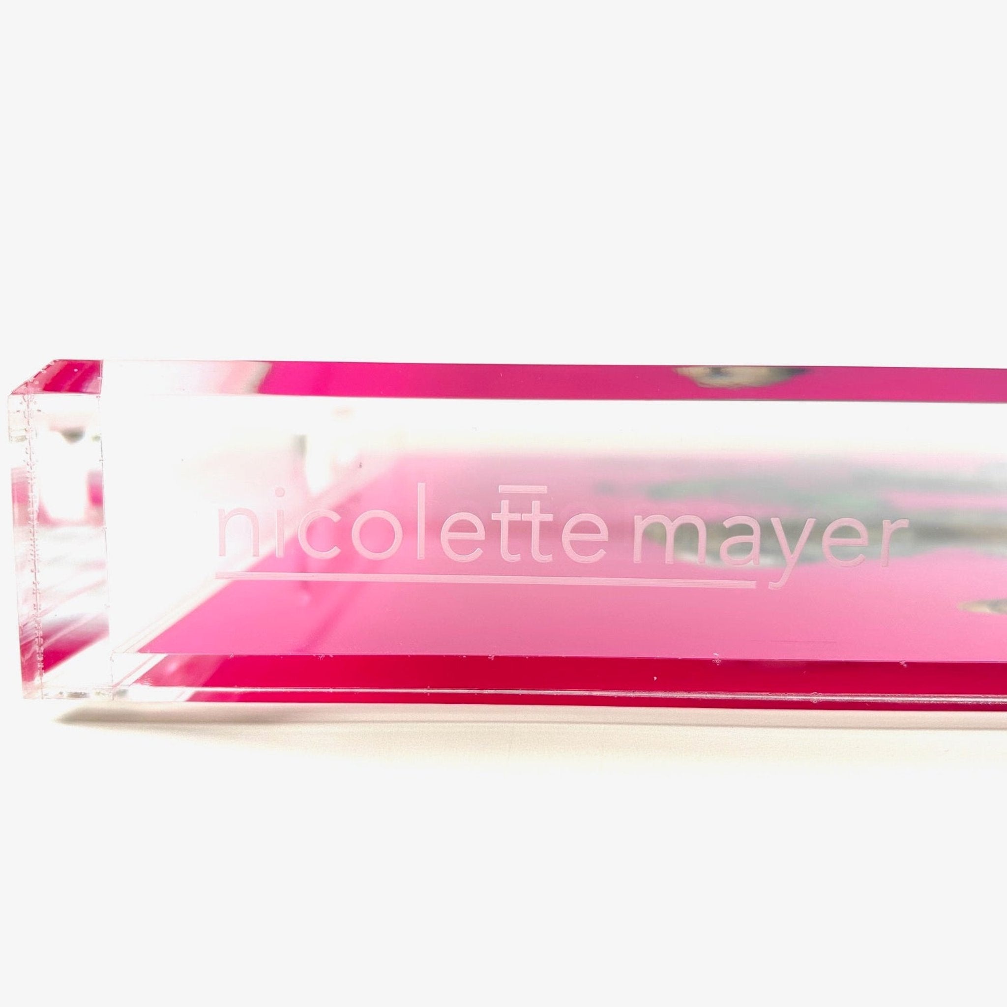 Leopard Seeing Double Hot Pink Acrylic Tray | Large