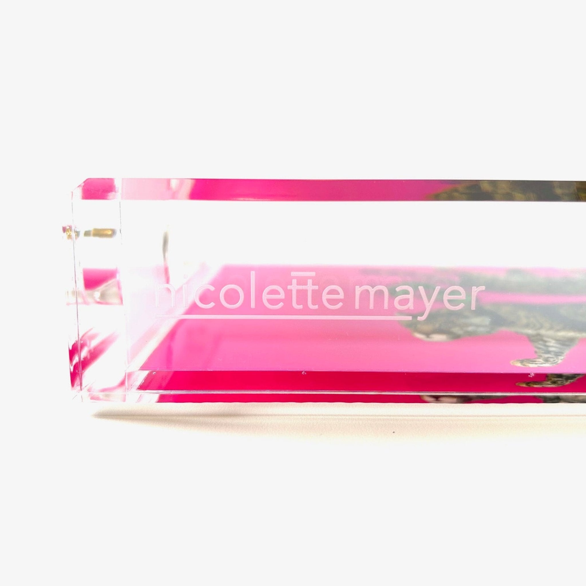 Leopard Seeing Double Hot Pink Acrylic Tray | Small