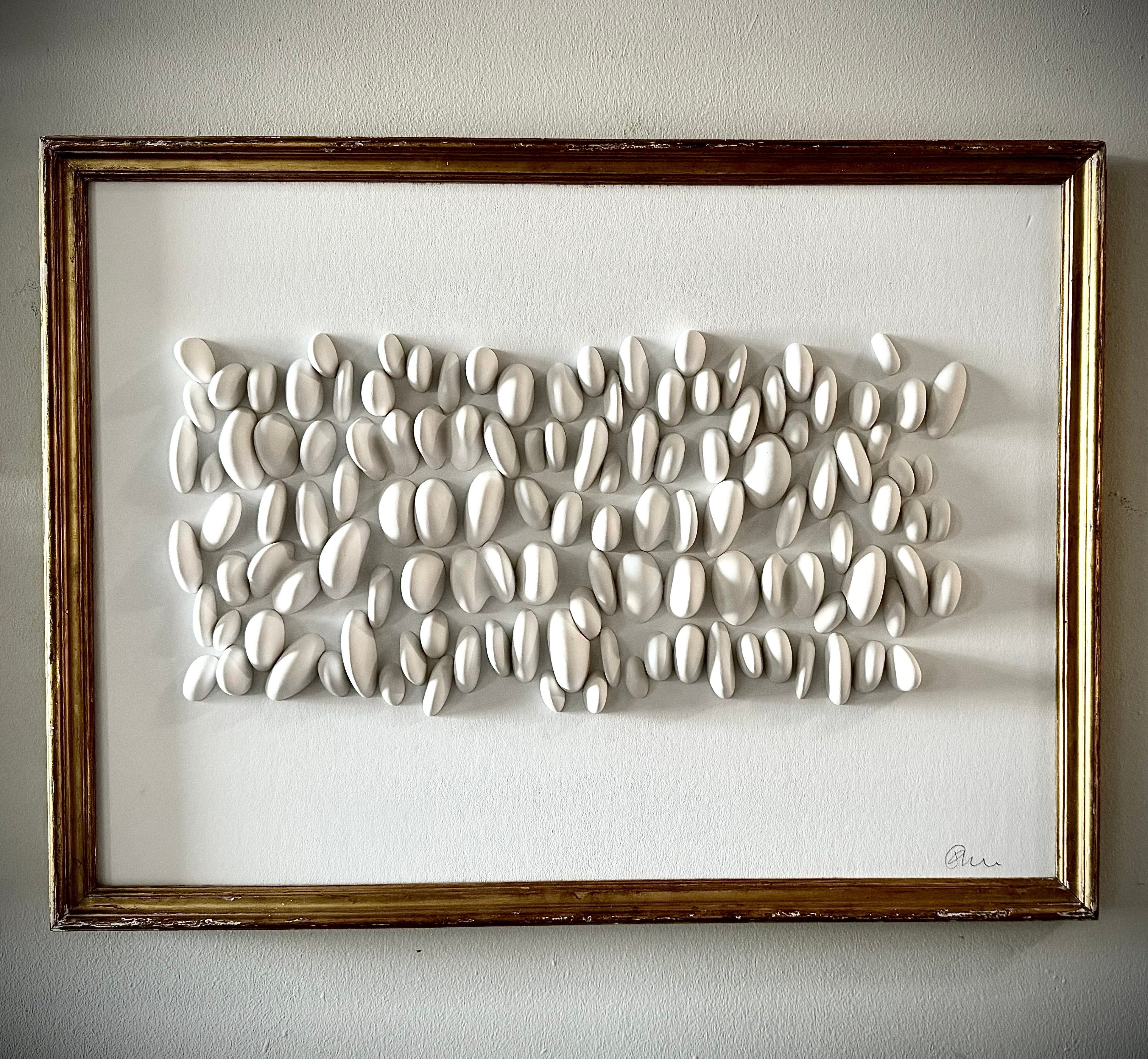 "RIVER STONES in GOLD FRAME"