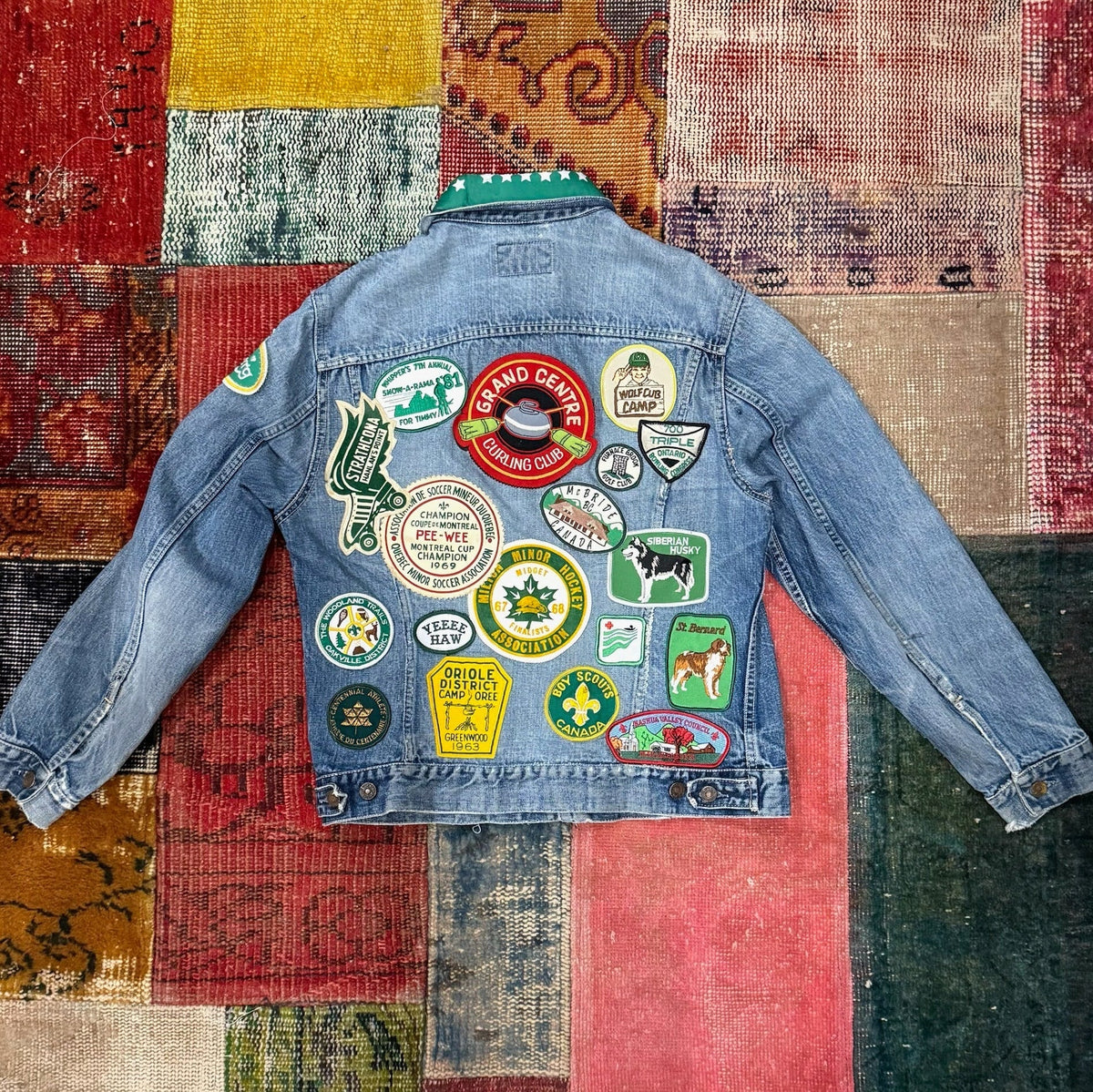 Patched Denim Jackets - Kelly